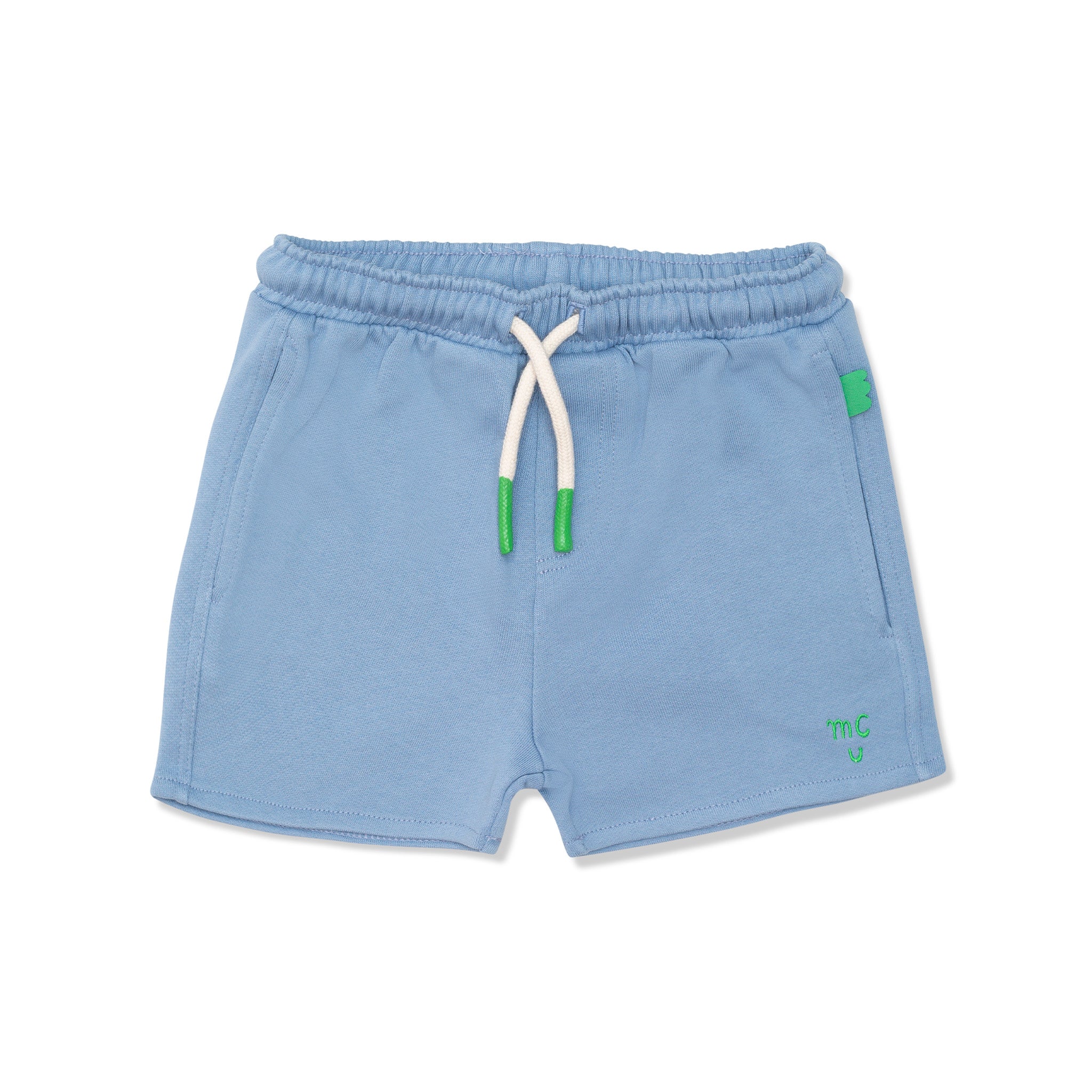 Recycled Cotton Della Blue Cropped Girl Shorts