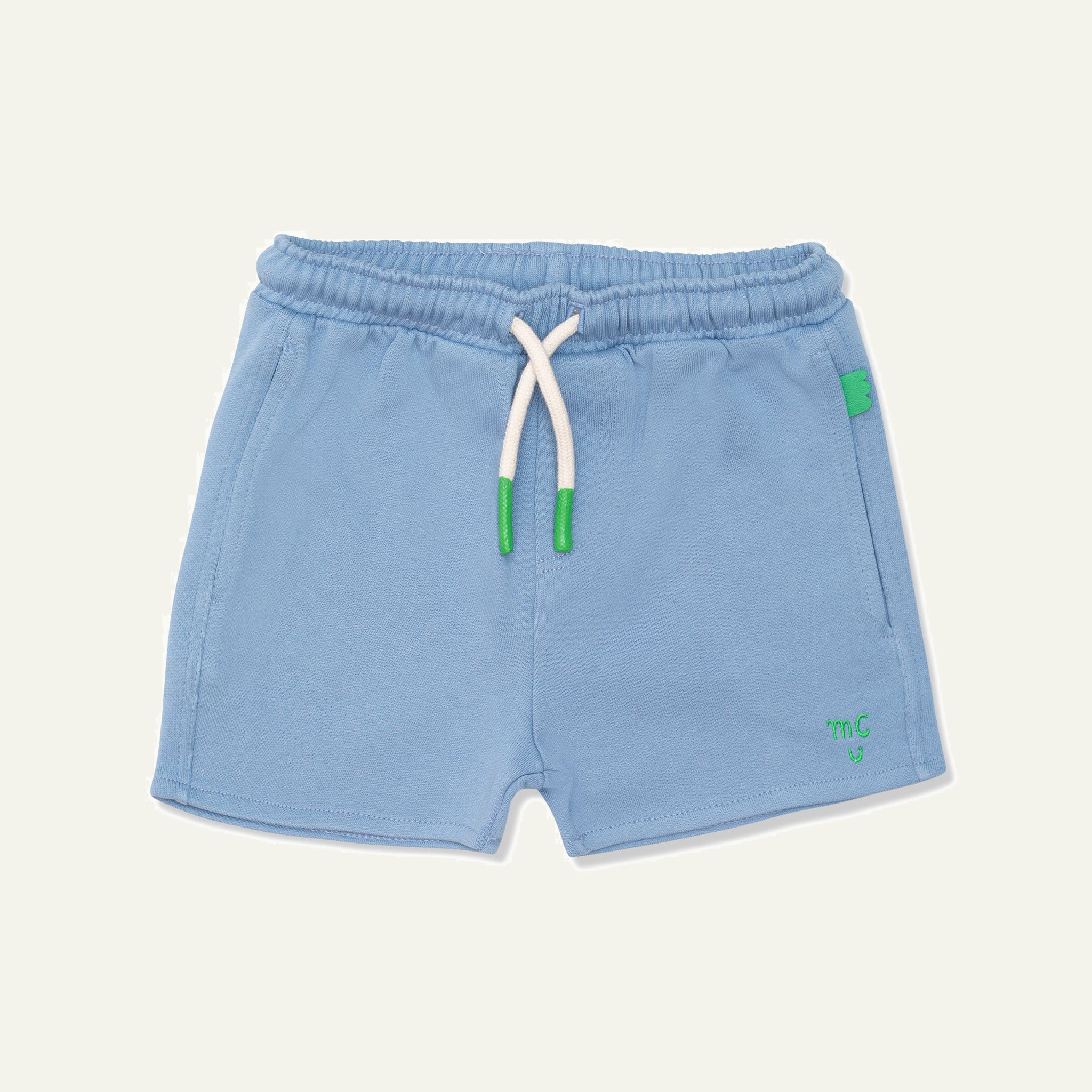 Recycled Cotton Della Blue Cropped Girl Shorts