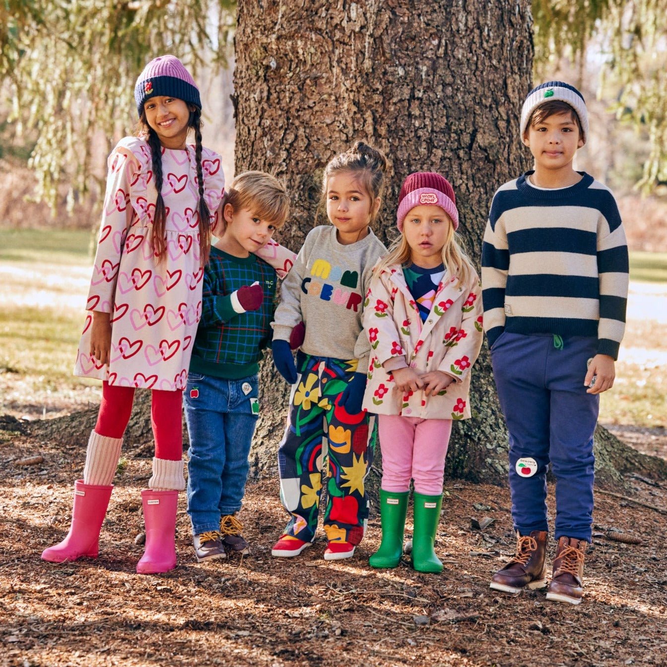 Recycled Cotton Hearts Kid Ruffle Dress