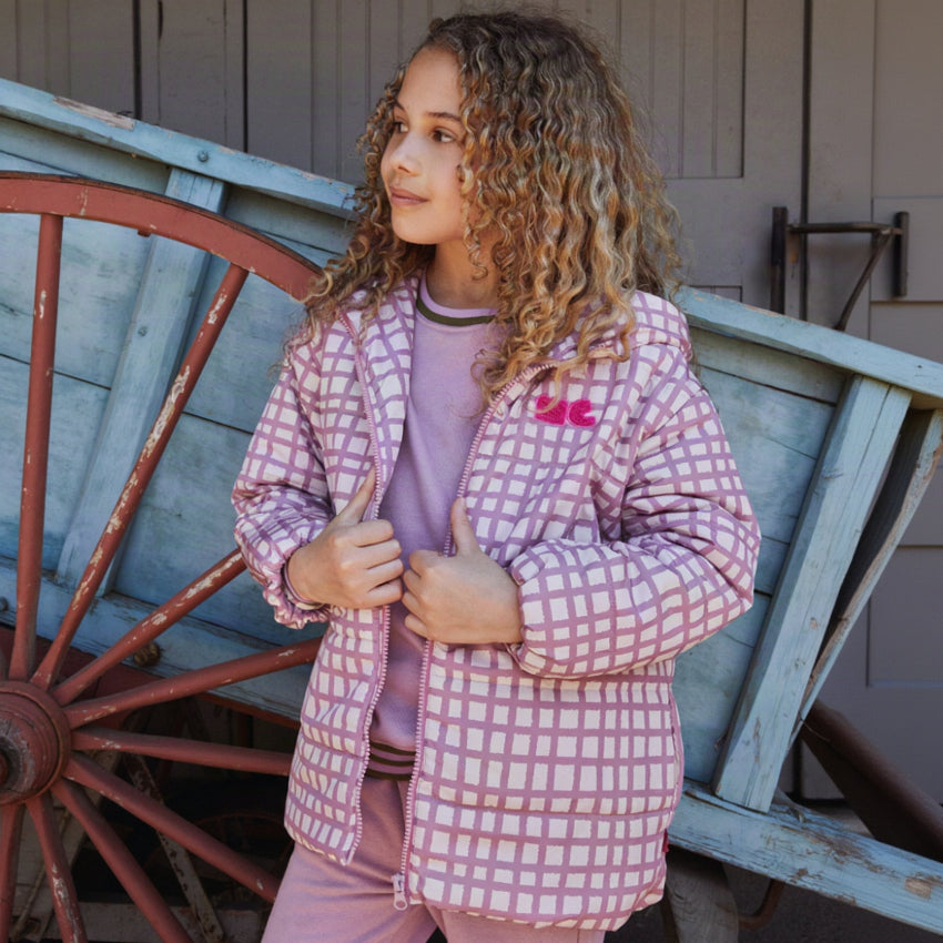 Pink Grid Puffer