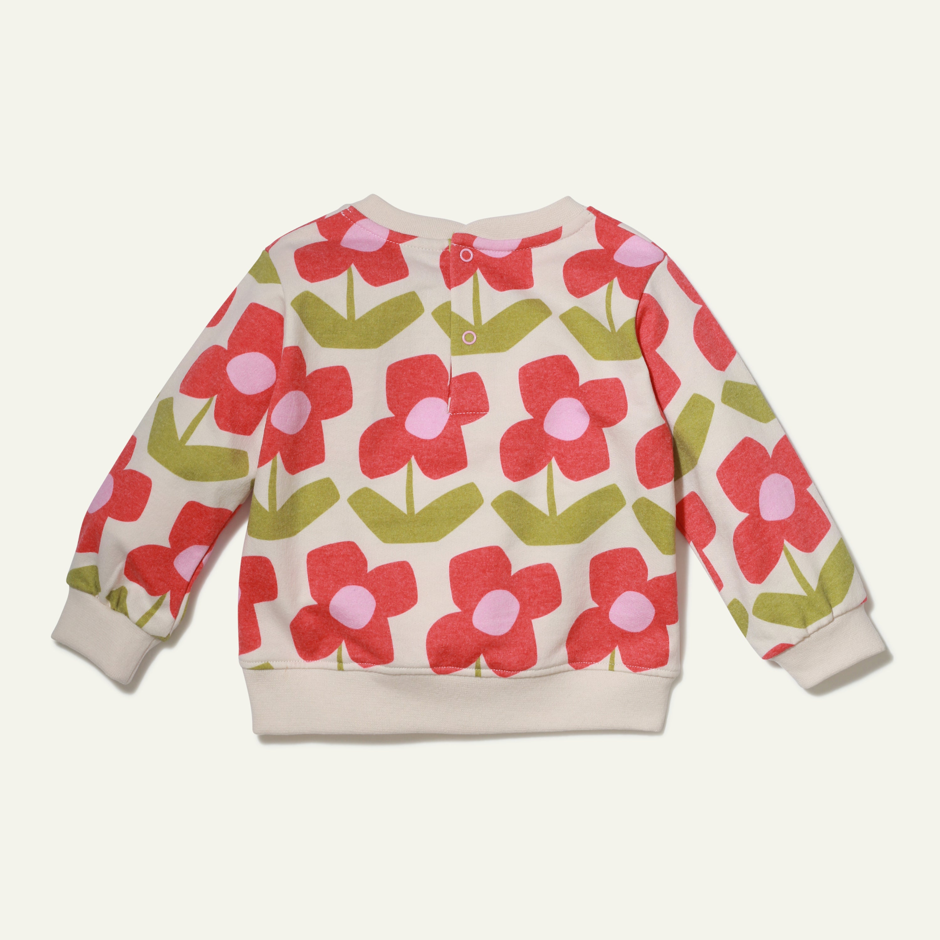 Recycled Cotton Flower Baby Sweatshirt