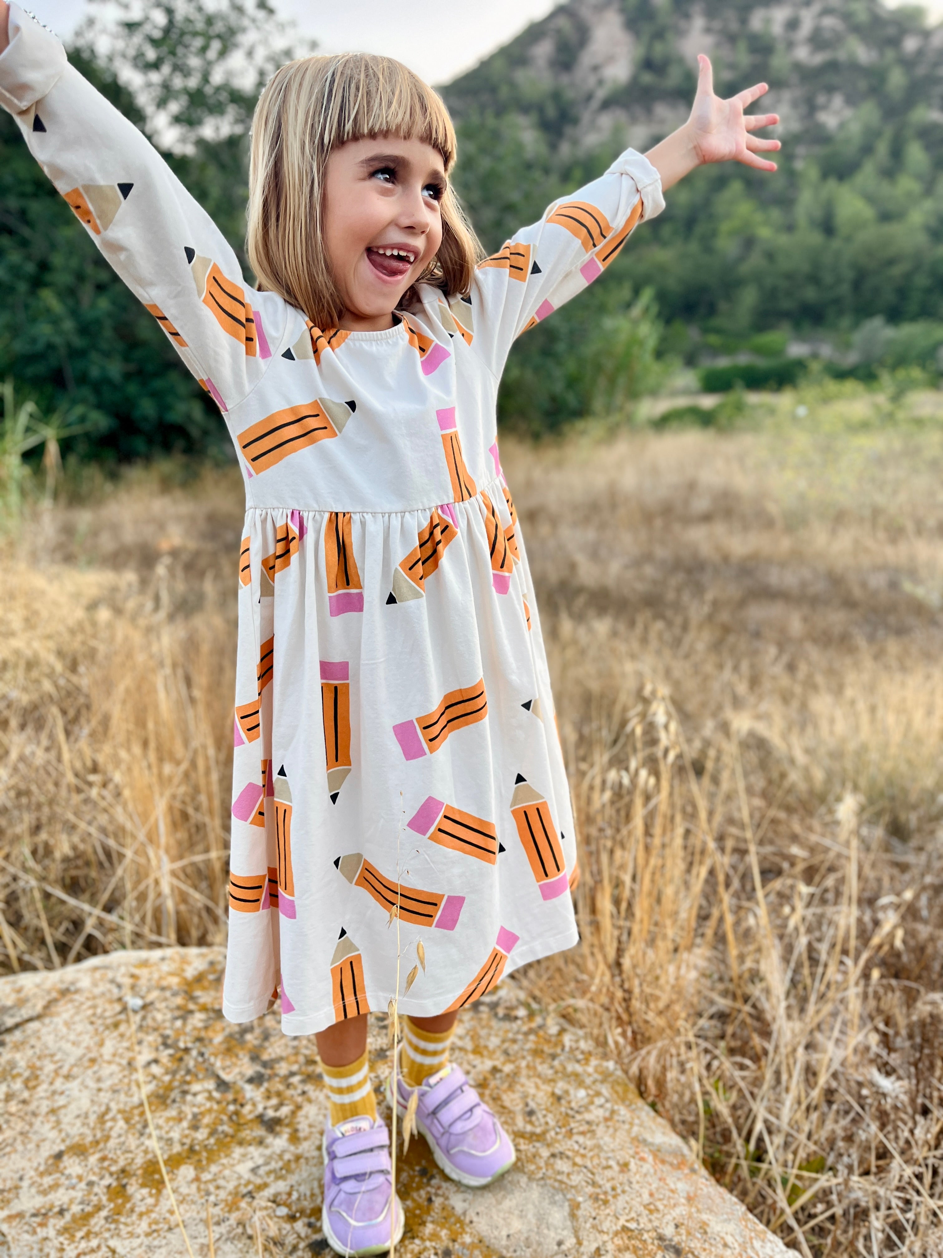 Recycled Jersey Pencil Kid Dress