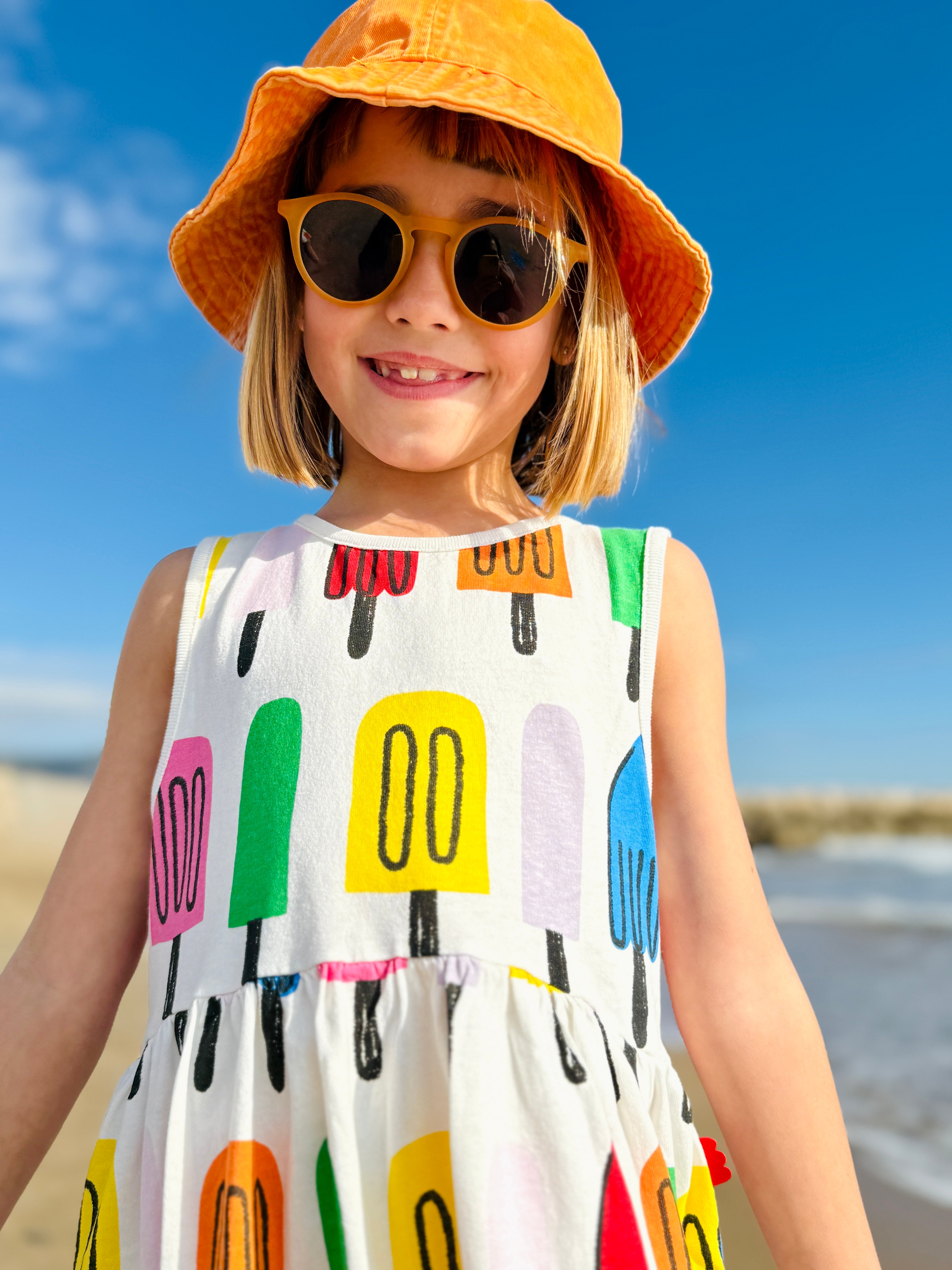 Recycled Cotton Ice Pop Kid Tank Dress