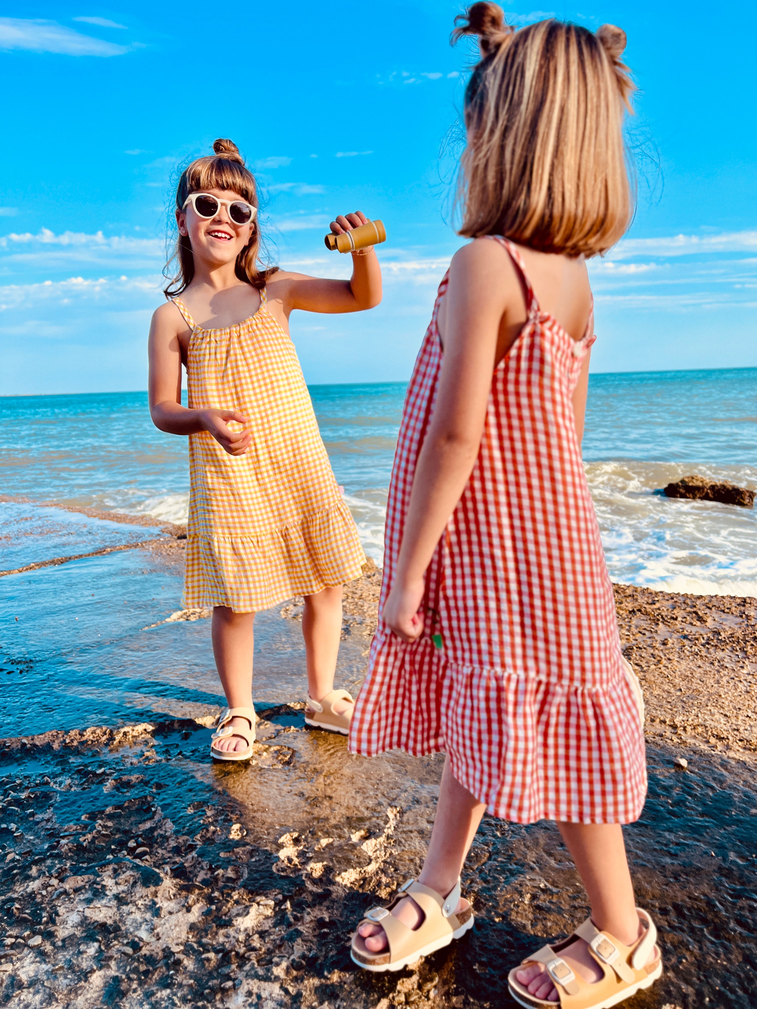 Misty Rose Linen Kid Dress