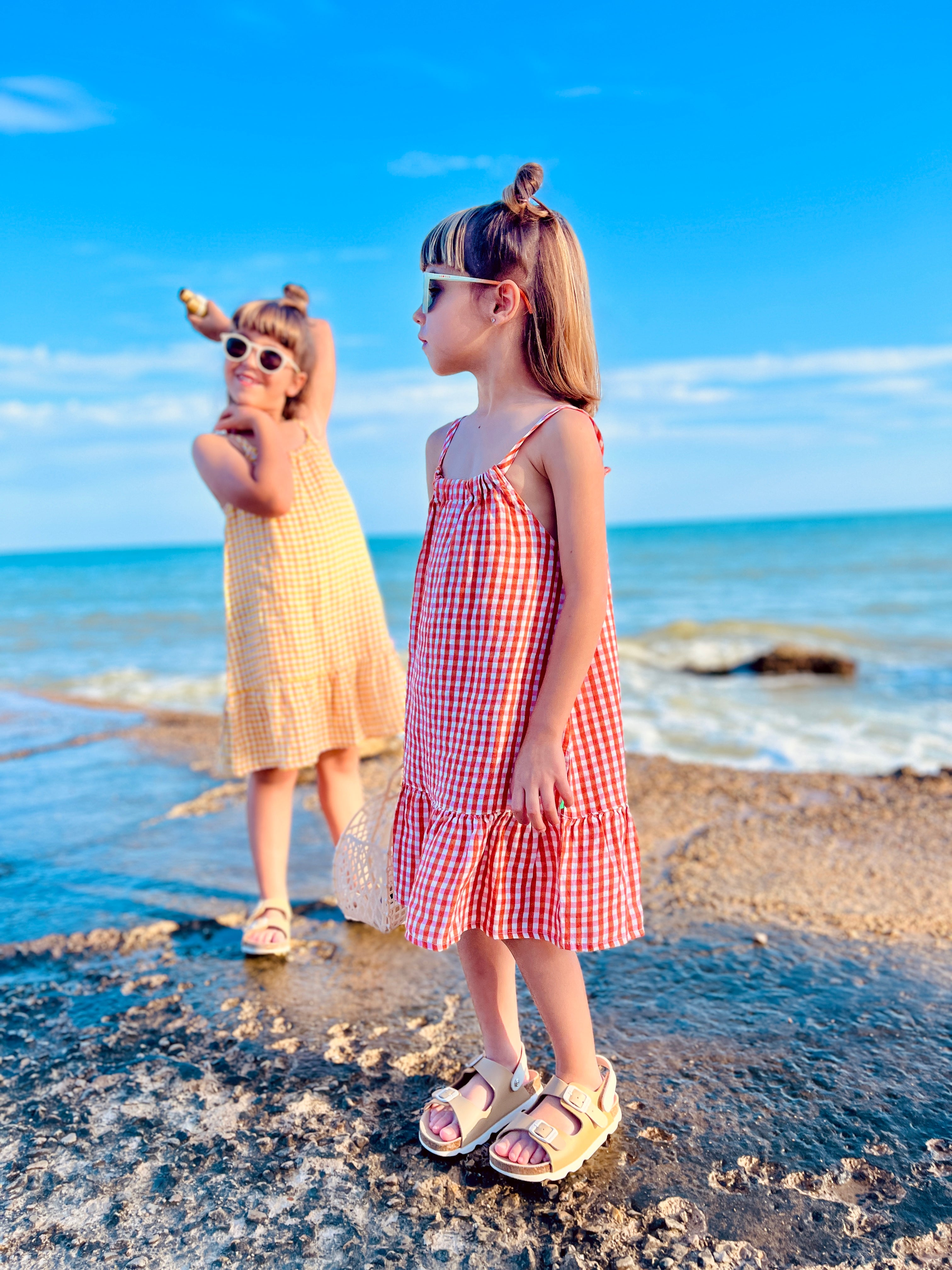 Misty Rose Linen Kid Dress