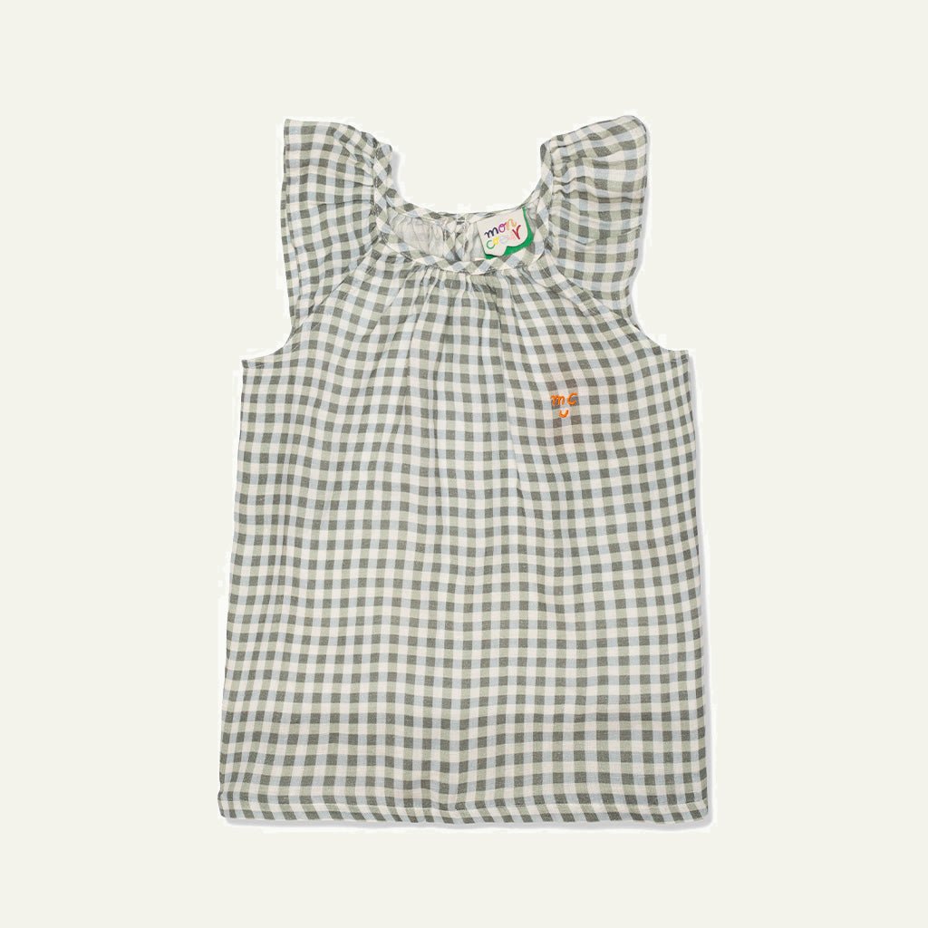 Gingham Linen Baby Dress