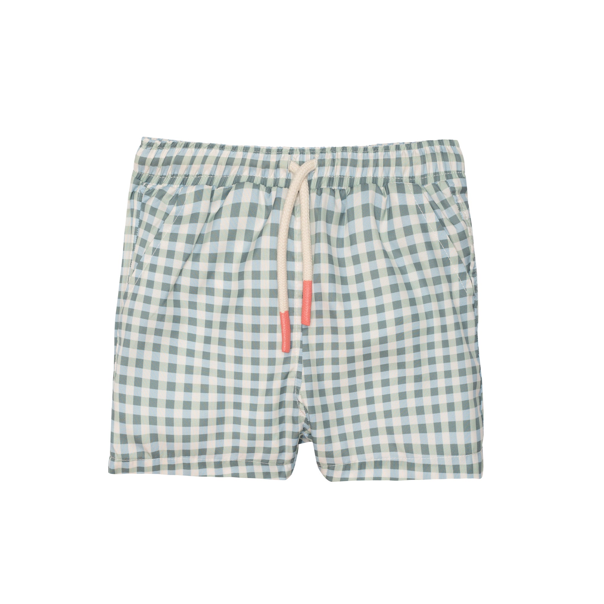 Seaqual Recycled Polyester Gingham Baby Swim Trunks
