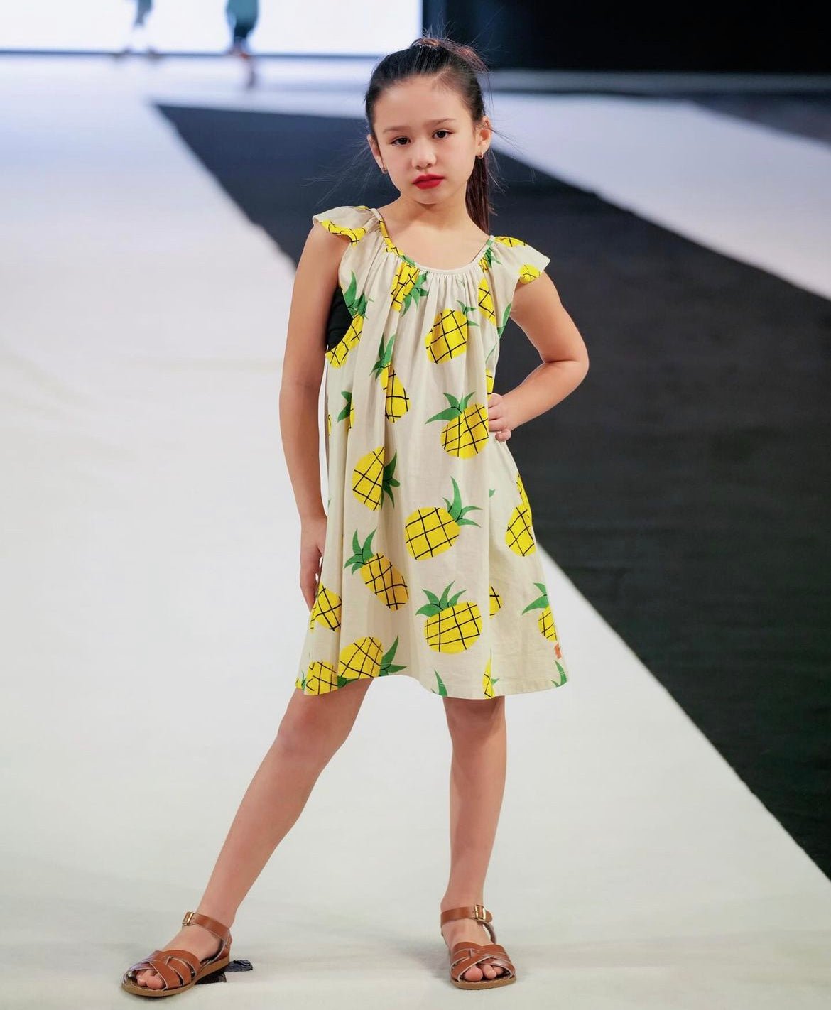 Recycled Cotton Pineapple Harvest Kid Summer Dress