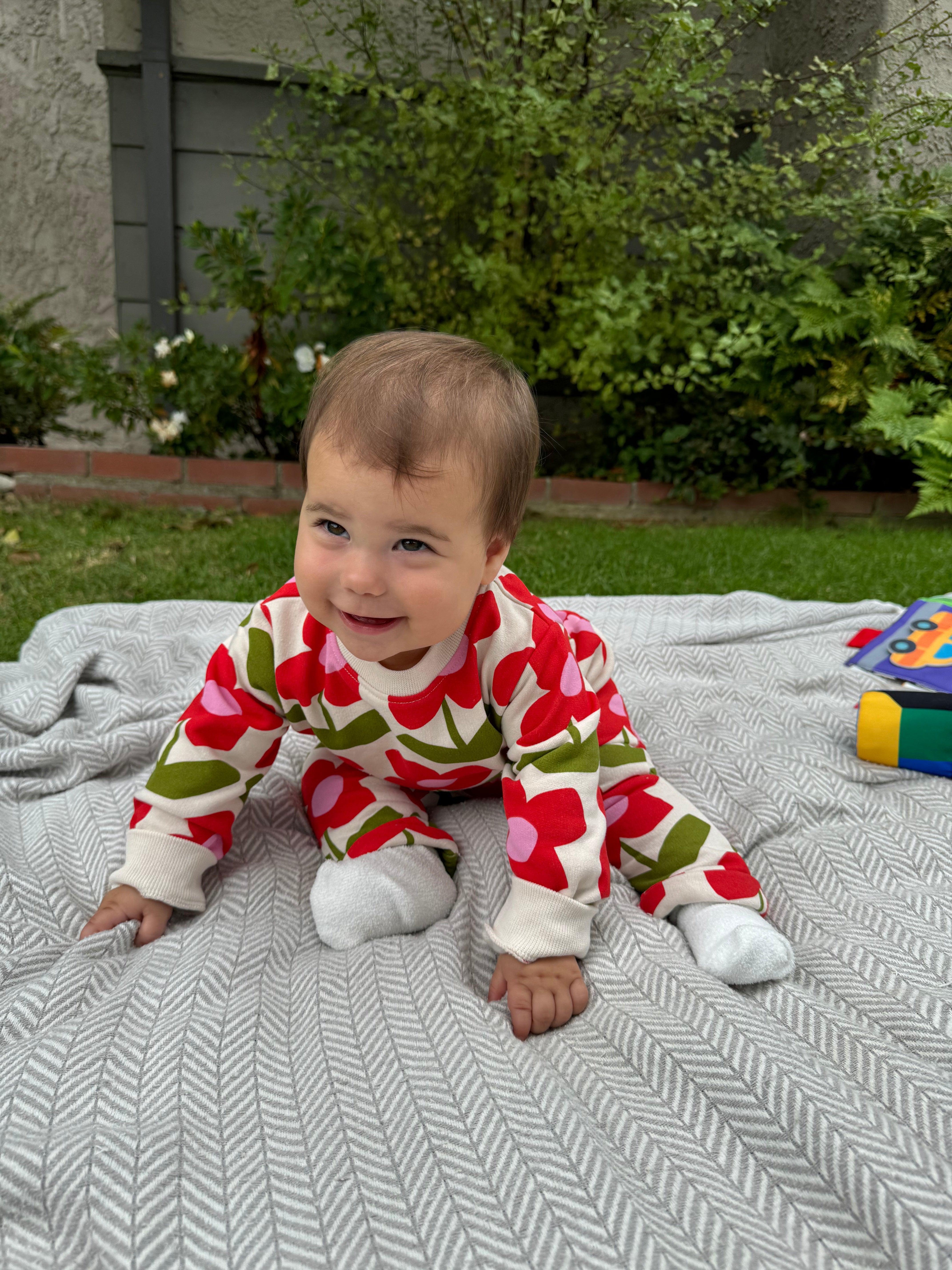 Recycled Cotton Flower Baby Pant