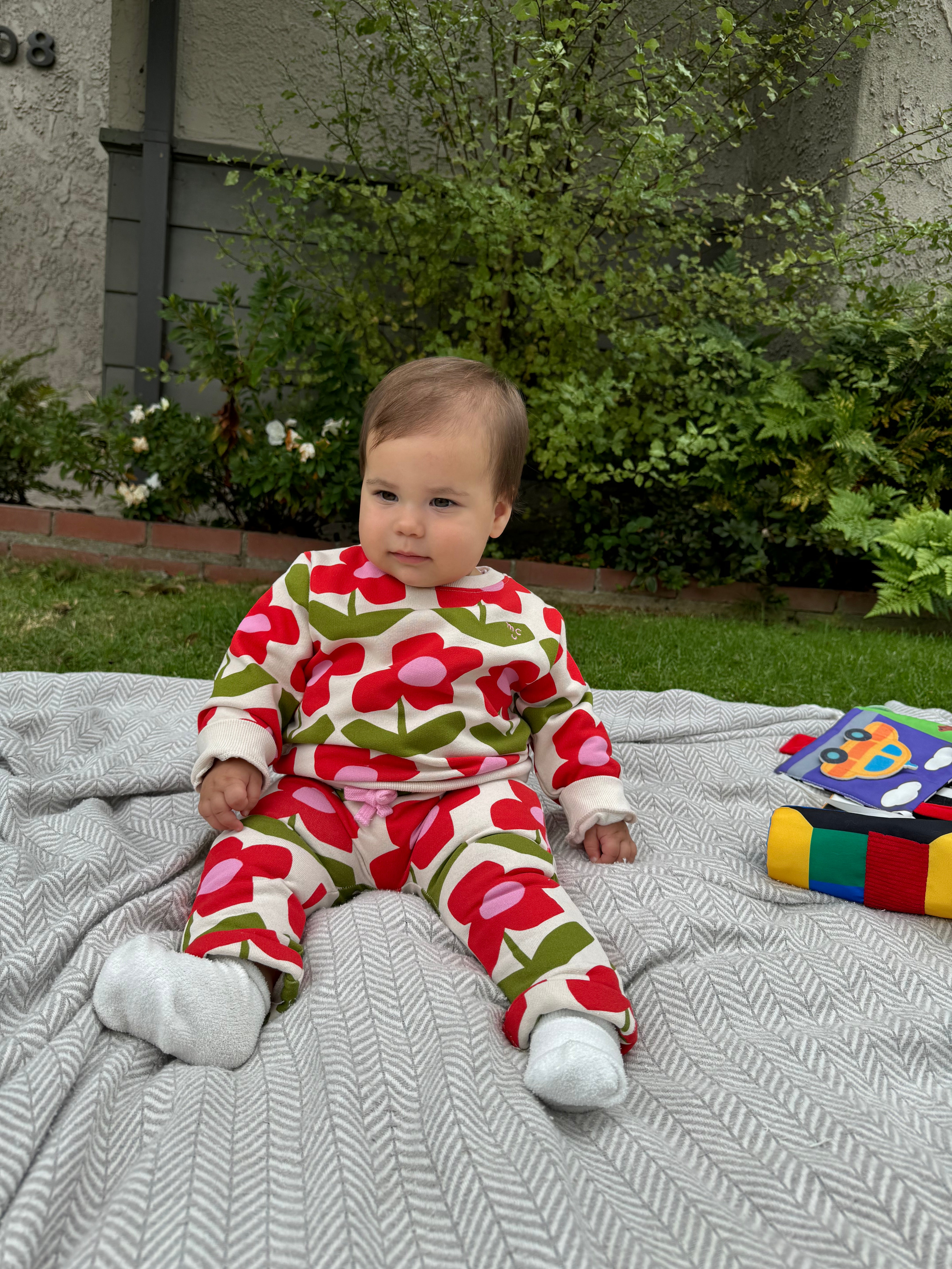 Recycled Cotton Flower Baby Pant