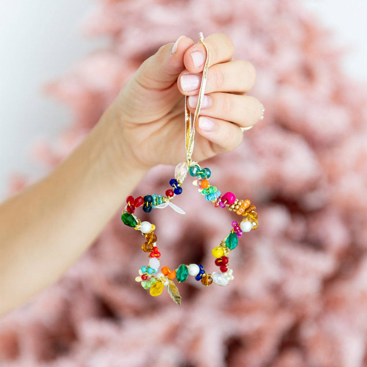 Beaded Star Christmas Ornament