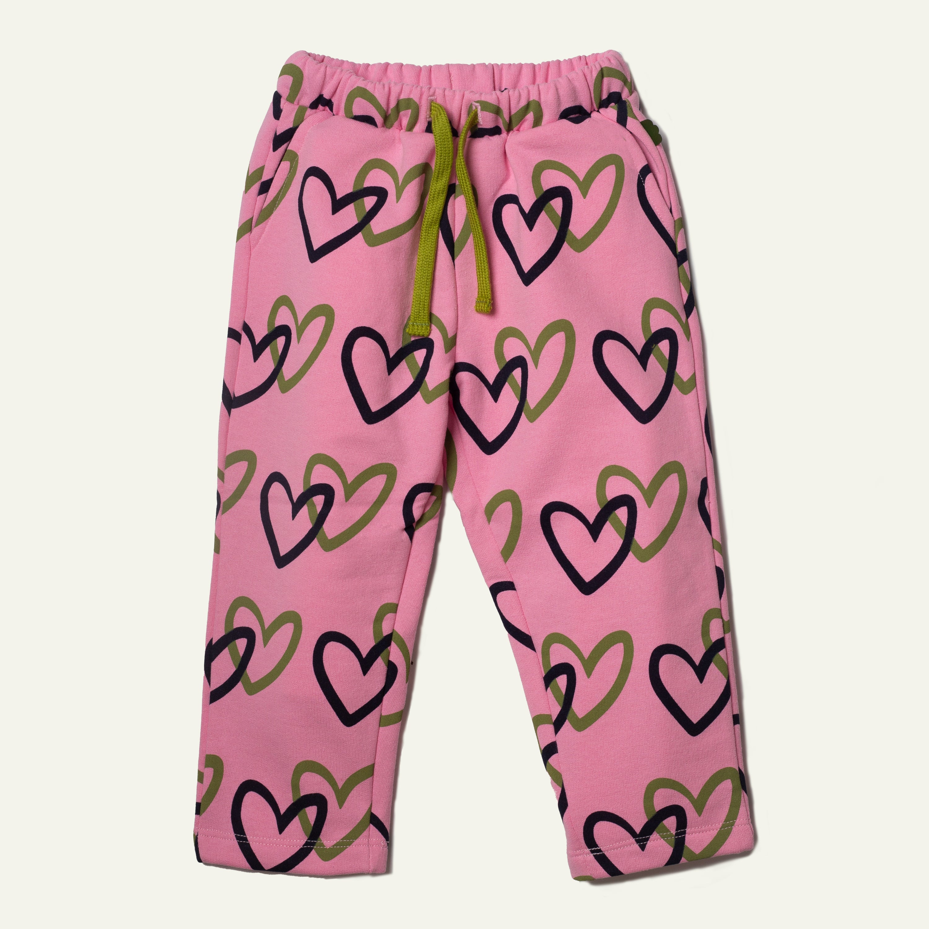 Recycled Cotton Hearts Kid Jogger