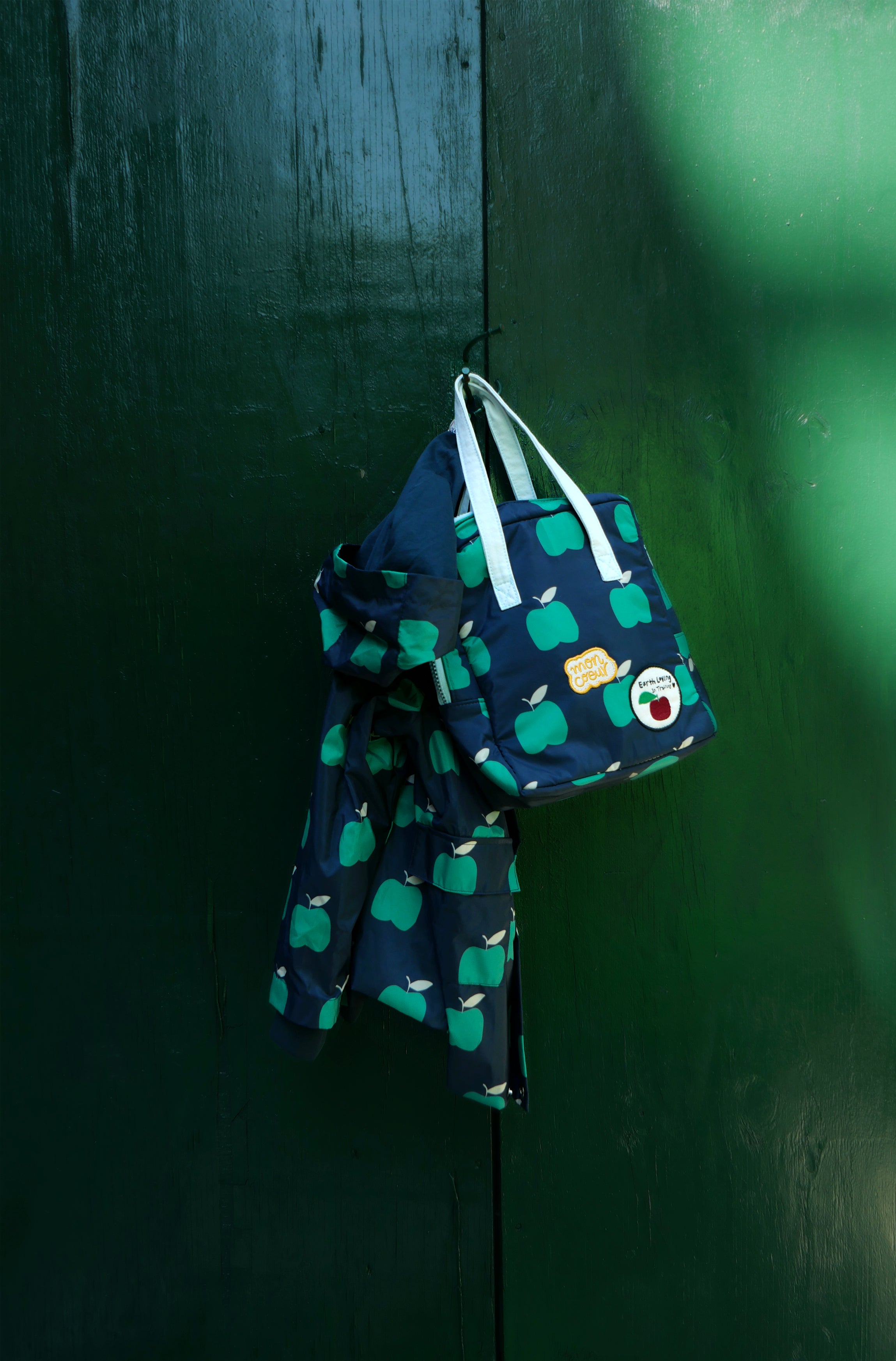 Recycled Fabric Apple Baby Raincoat