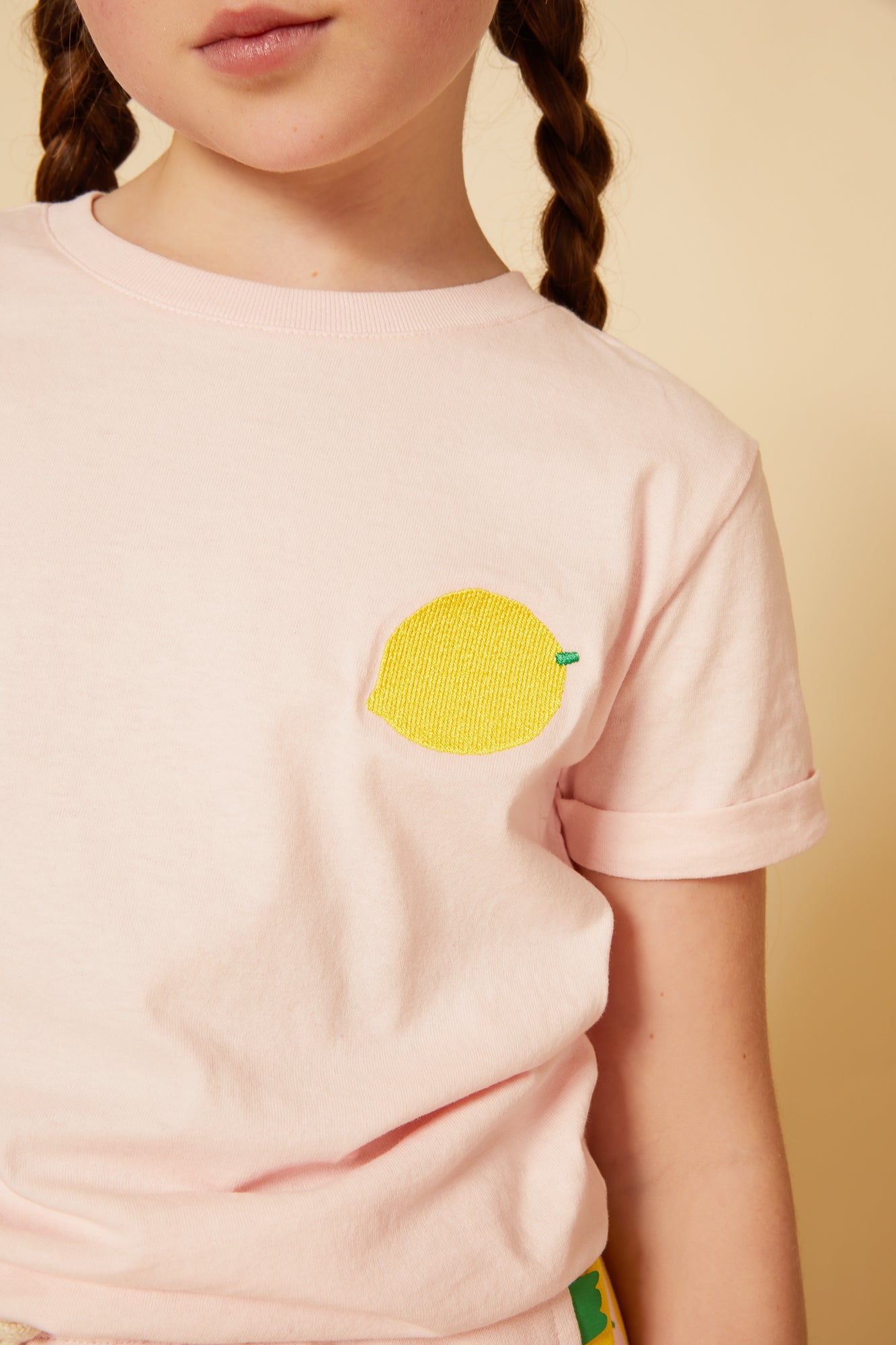 Recycled Cotton Pink Lemon Kid T-Shirt