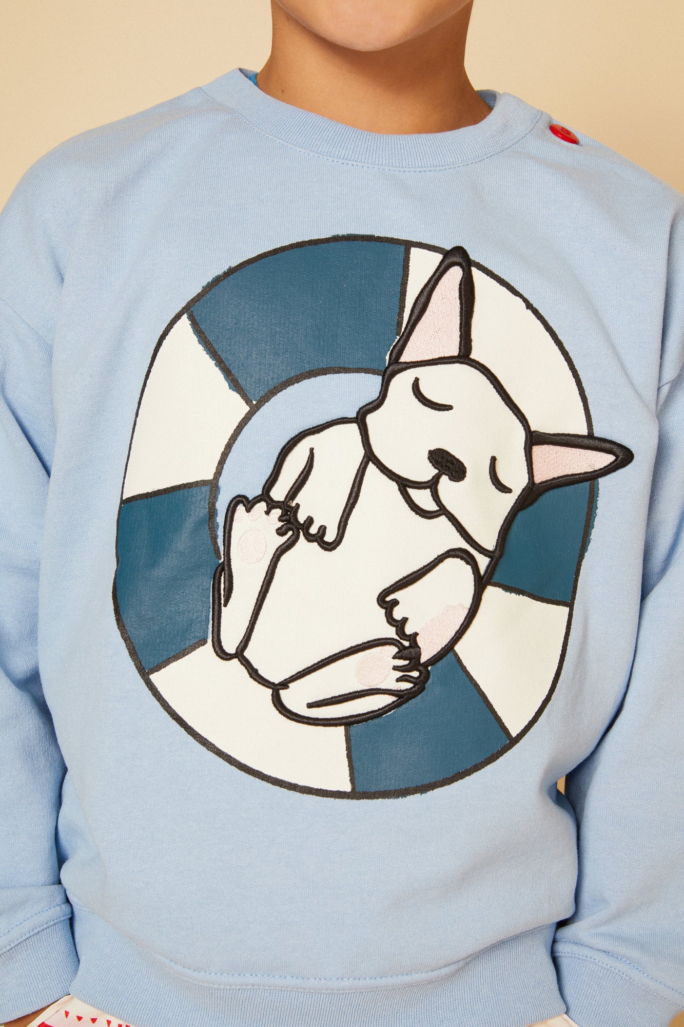 Recycled Cotton Frenchie Kid Sweatshirt