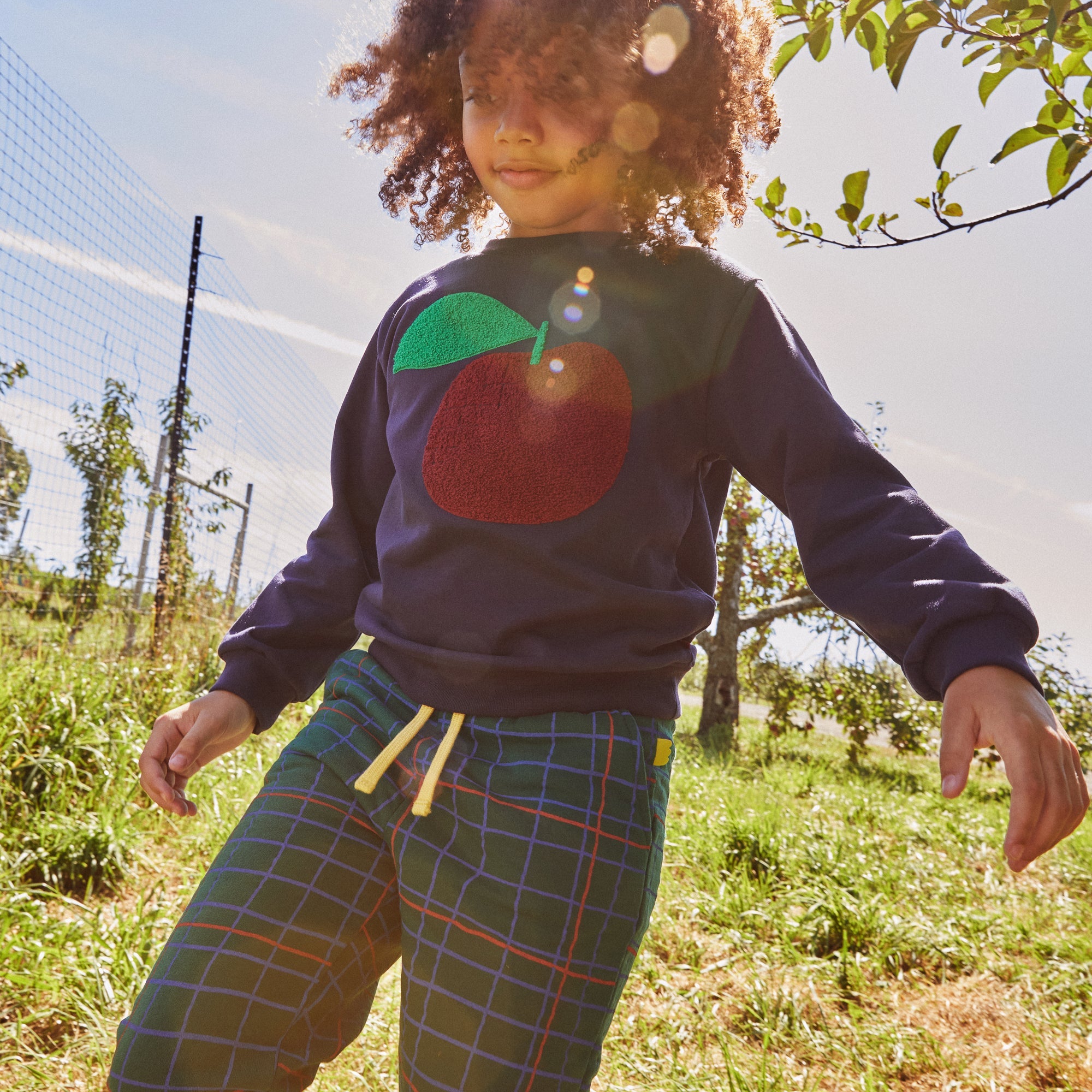 Recycled Cotton Red Apple Kid Sweatshirt