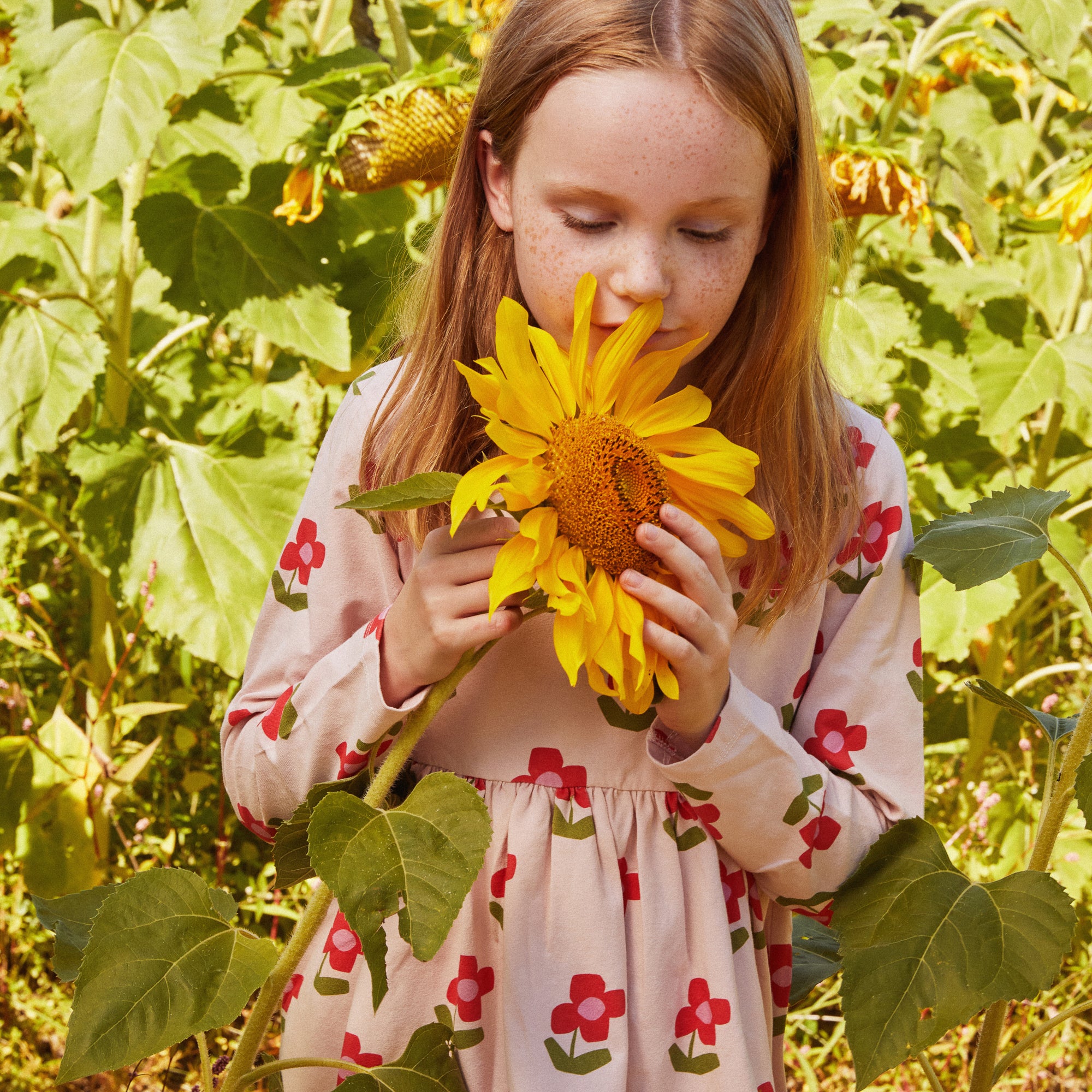 Recycled Jersey Flowers Kid Dress