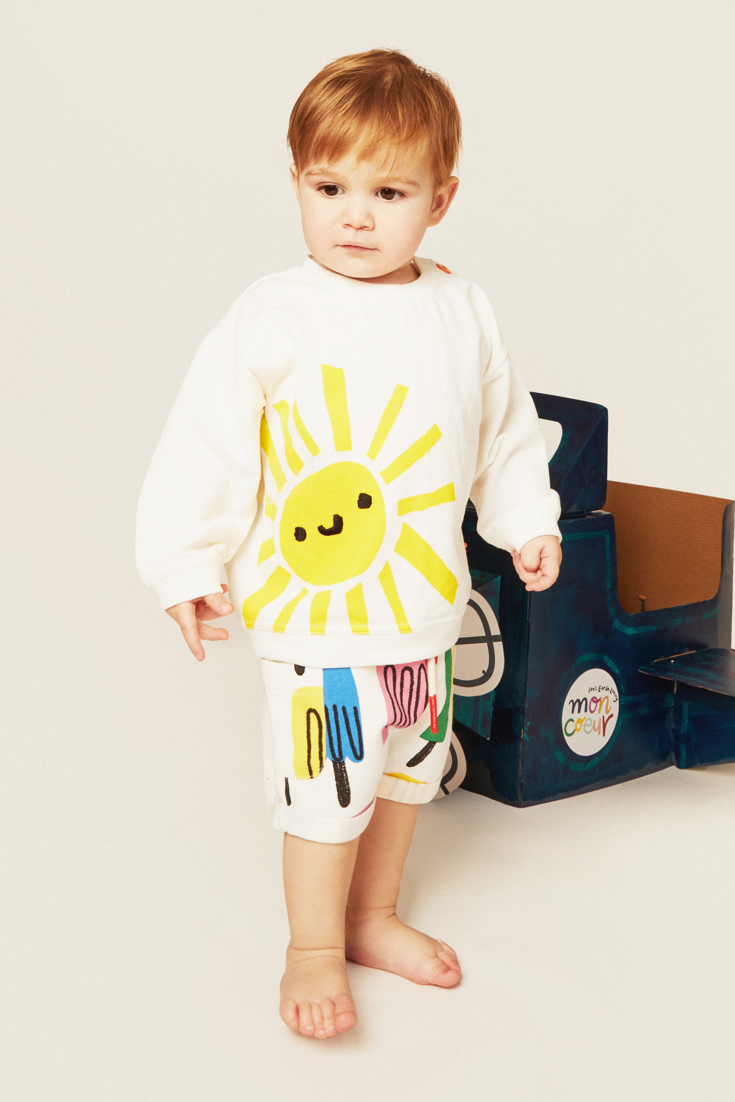 Recycled Cotton Sun Baby Sweatshirt