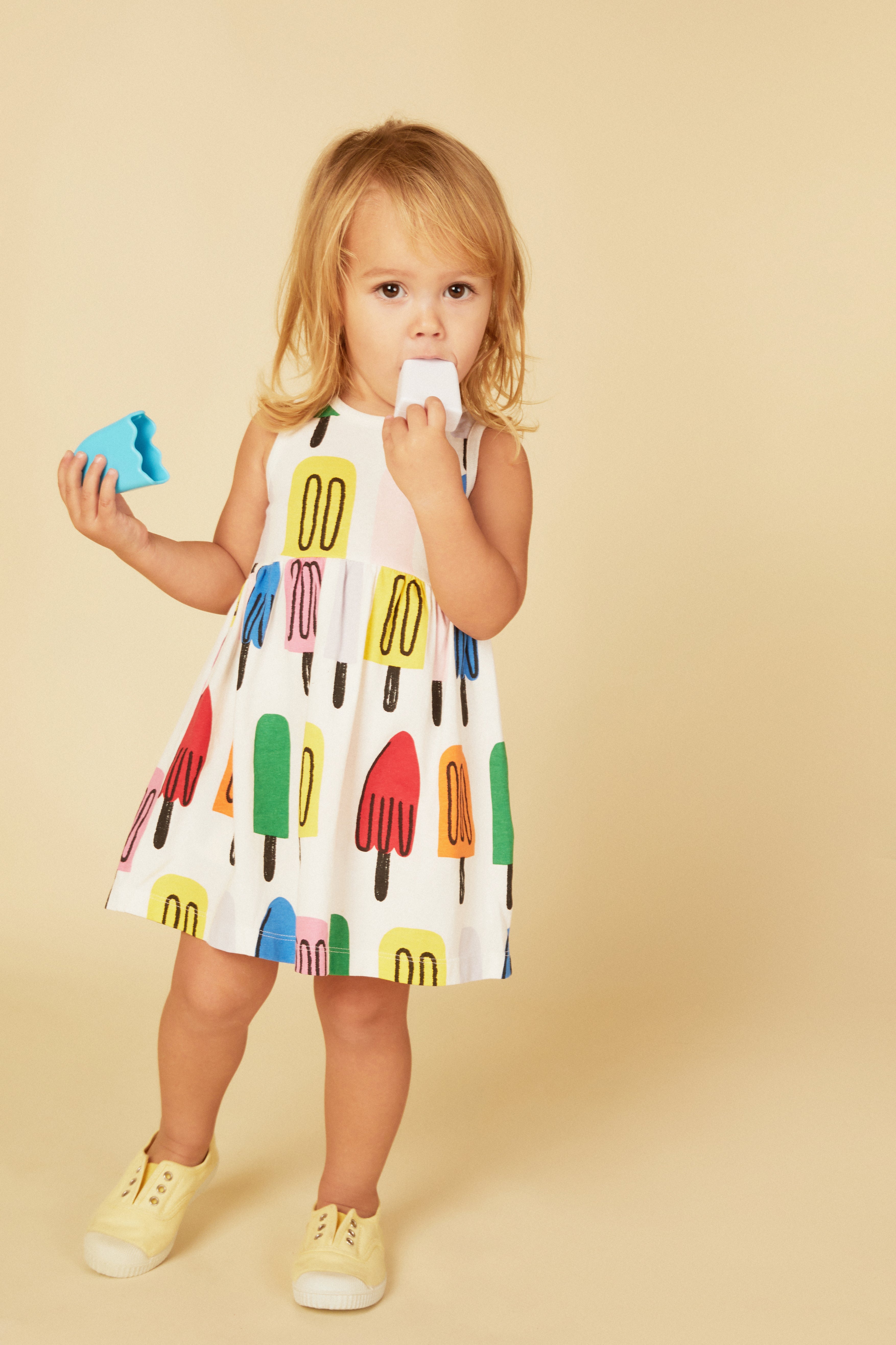 Recycled Cotton Ice Pop Baby Tank Dress