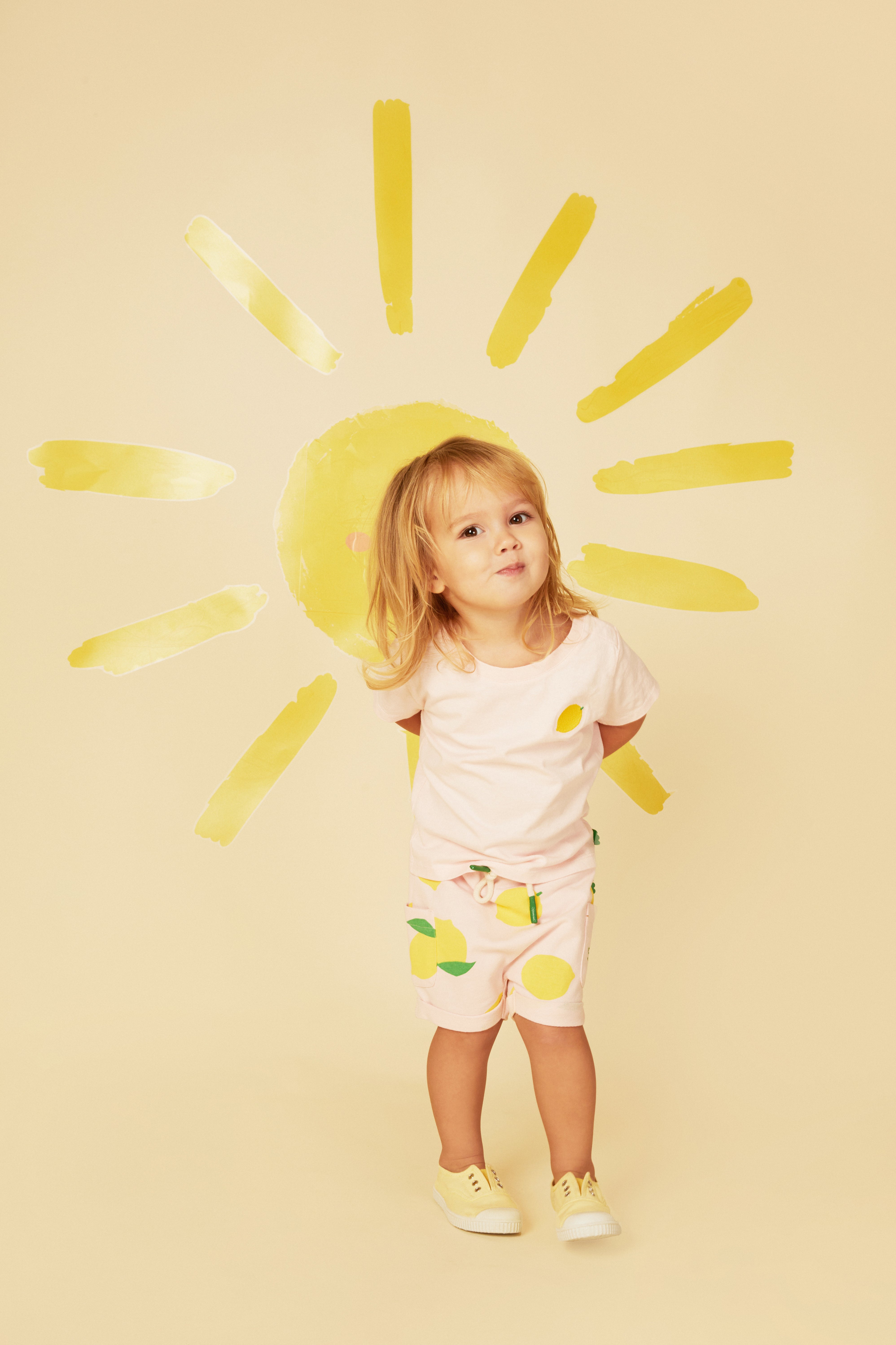 Recycled Cotton Lemon Baby Short