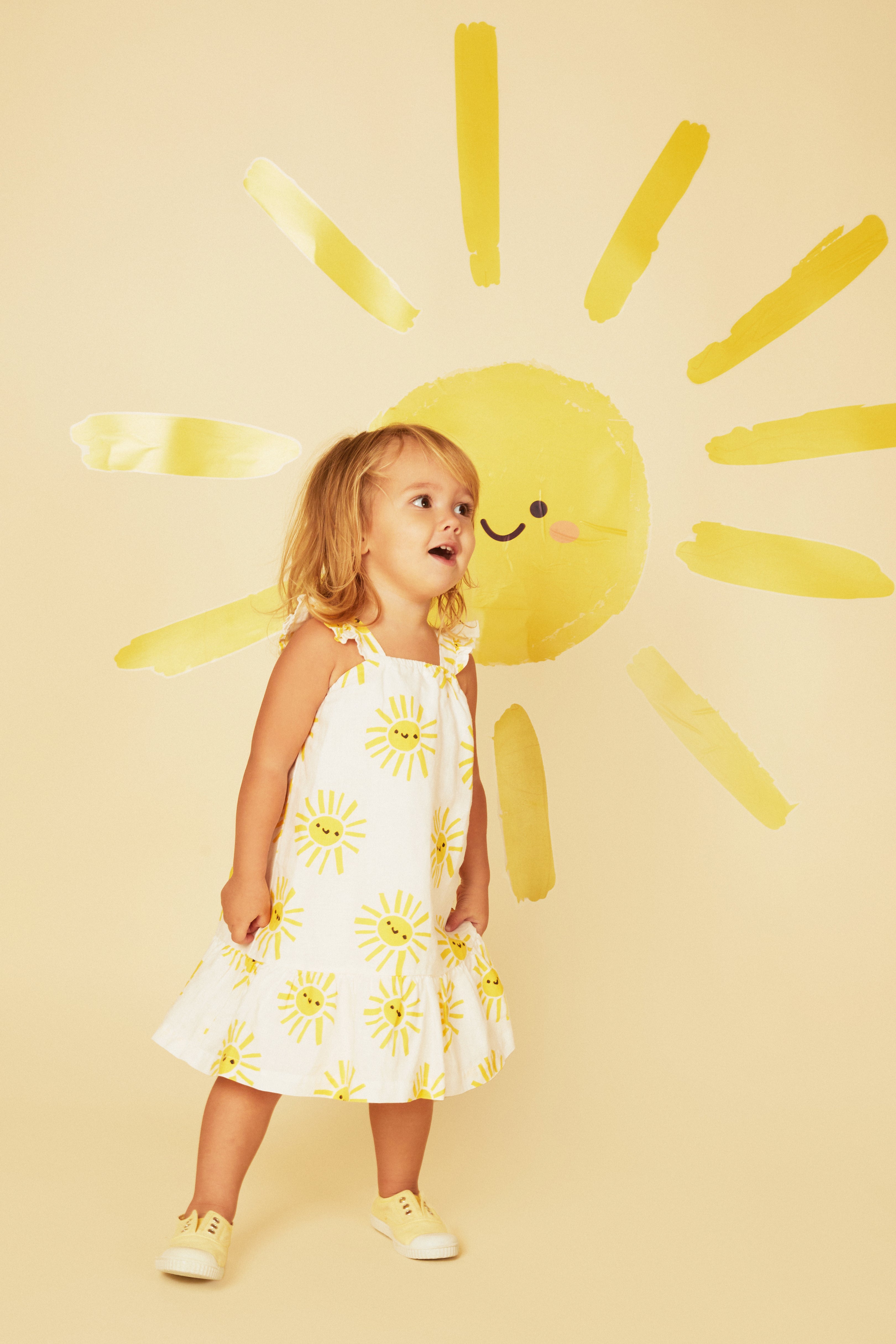 Linen Sun Baby Ruffle Dress