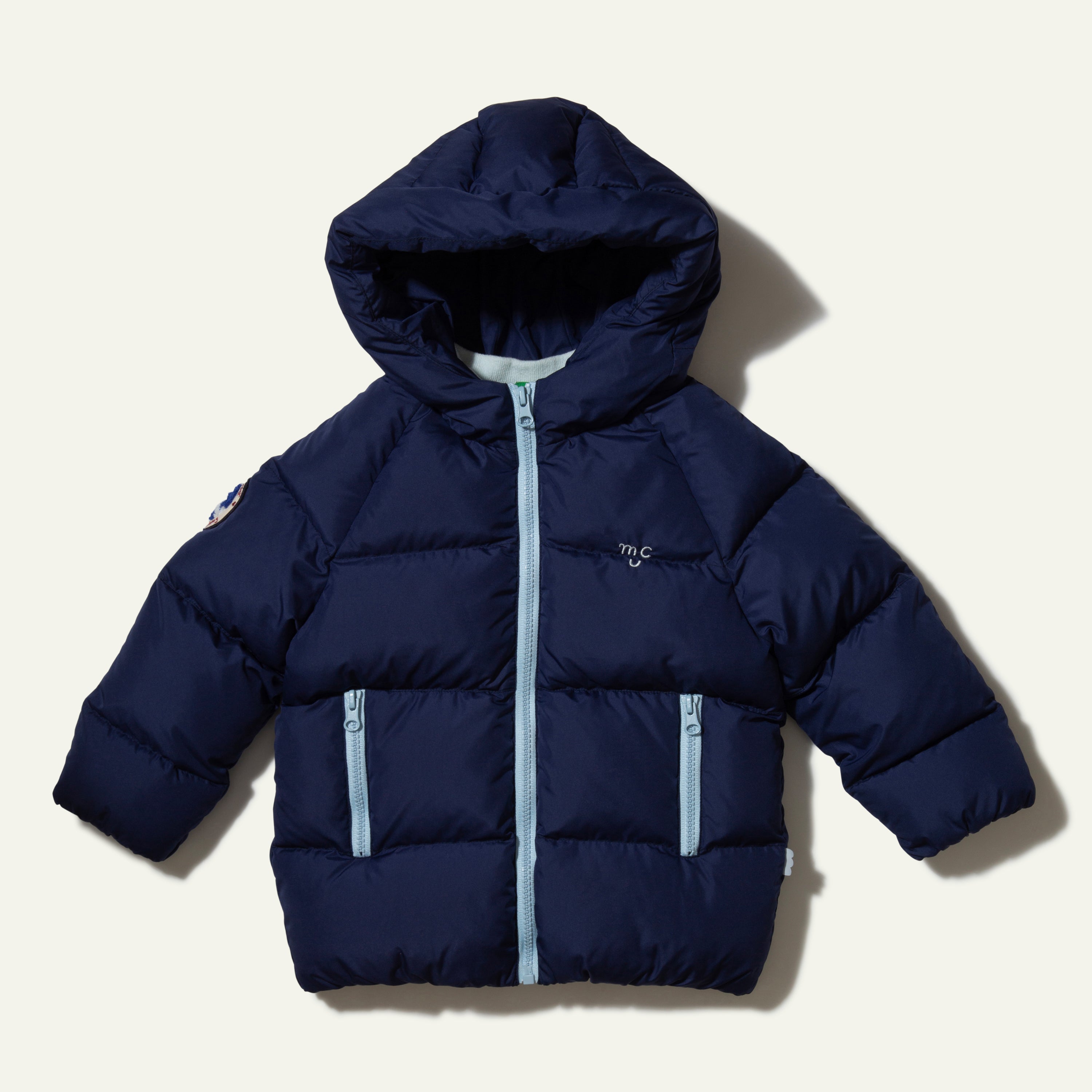 Recycled Nylon Navy MC Baby Puffer