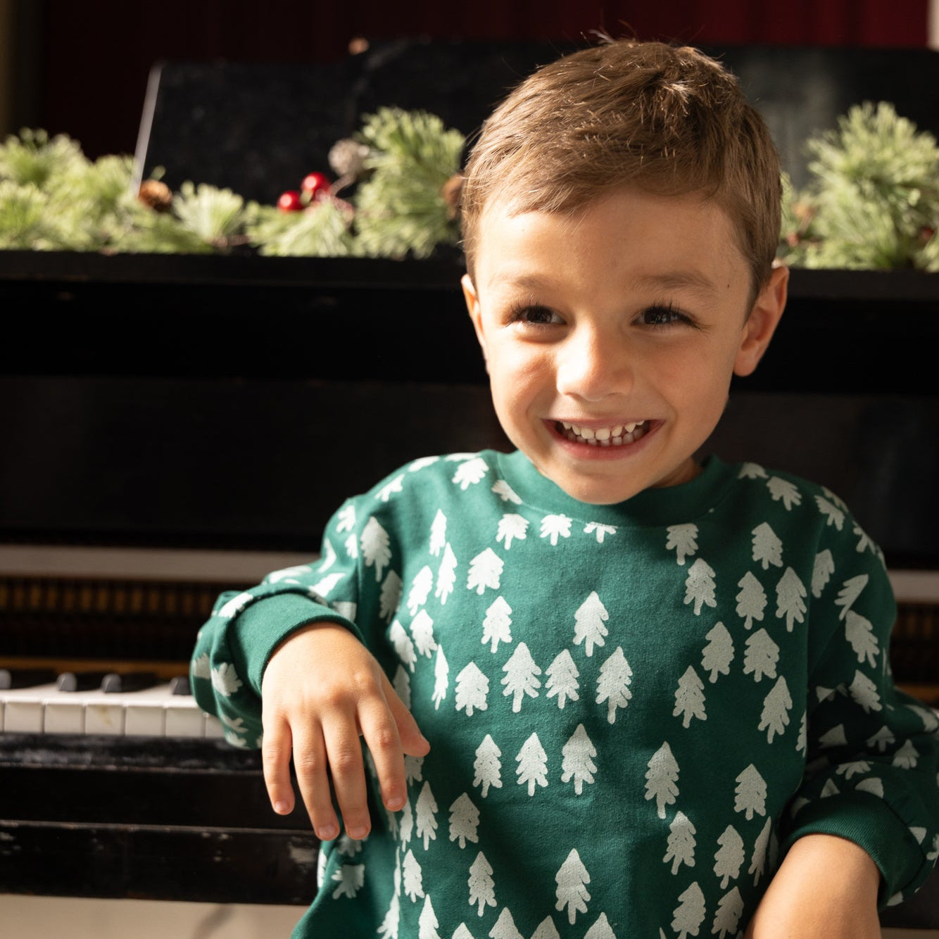 Recycled Cotton Snowy Pine Sweatshirt