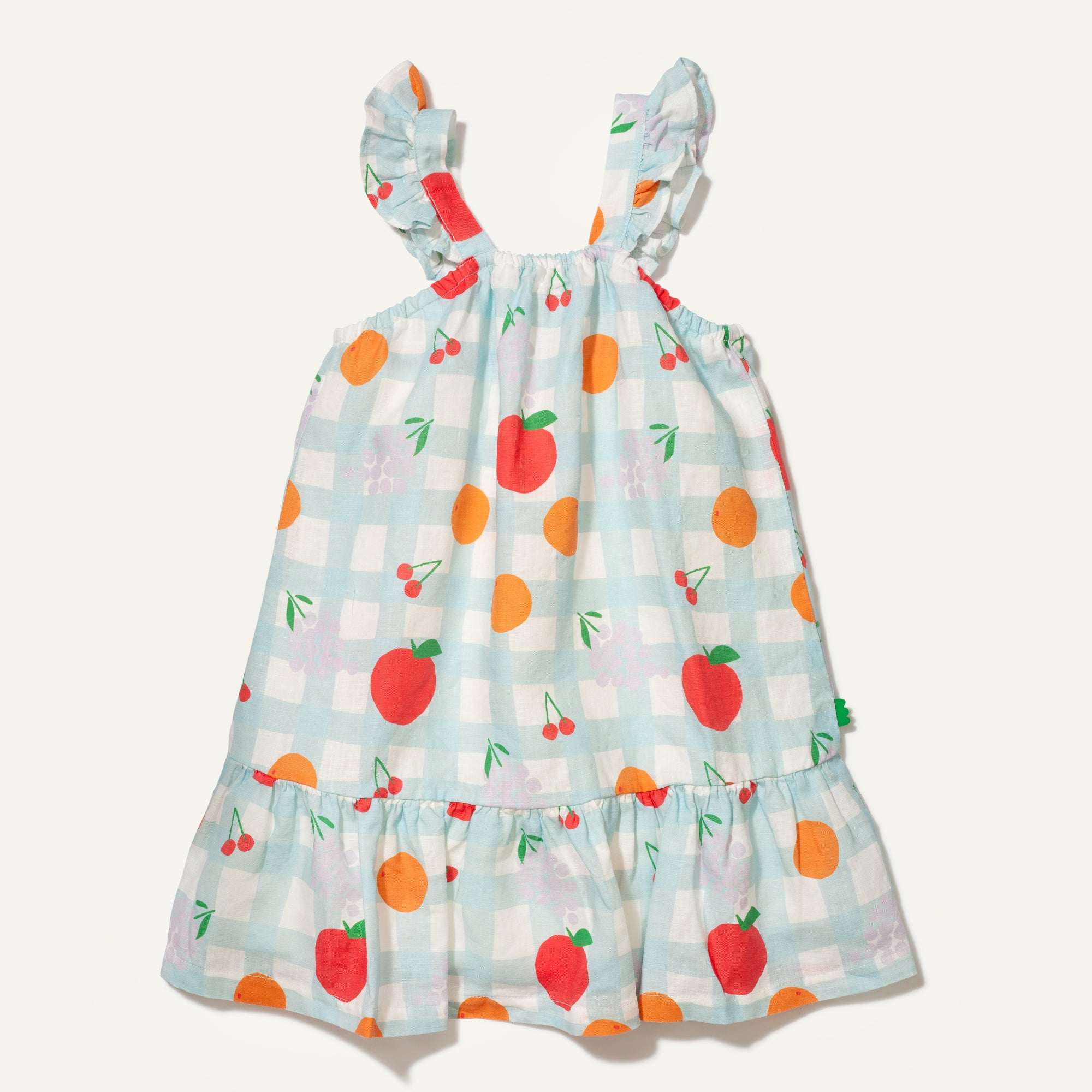 Linen Picnic Kid Ruffle Dress