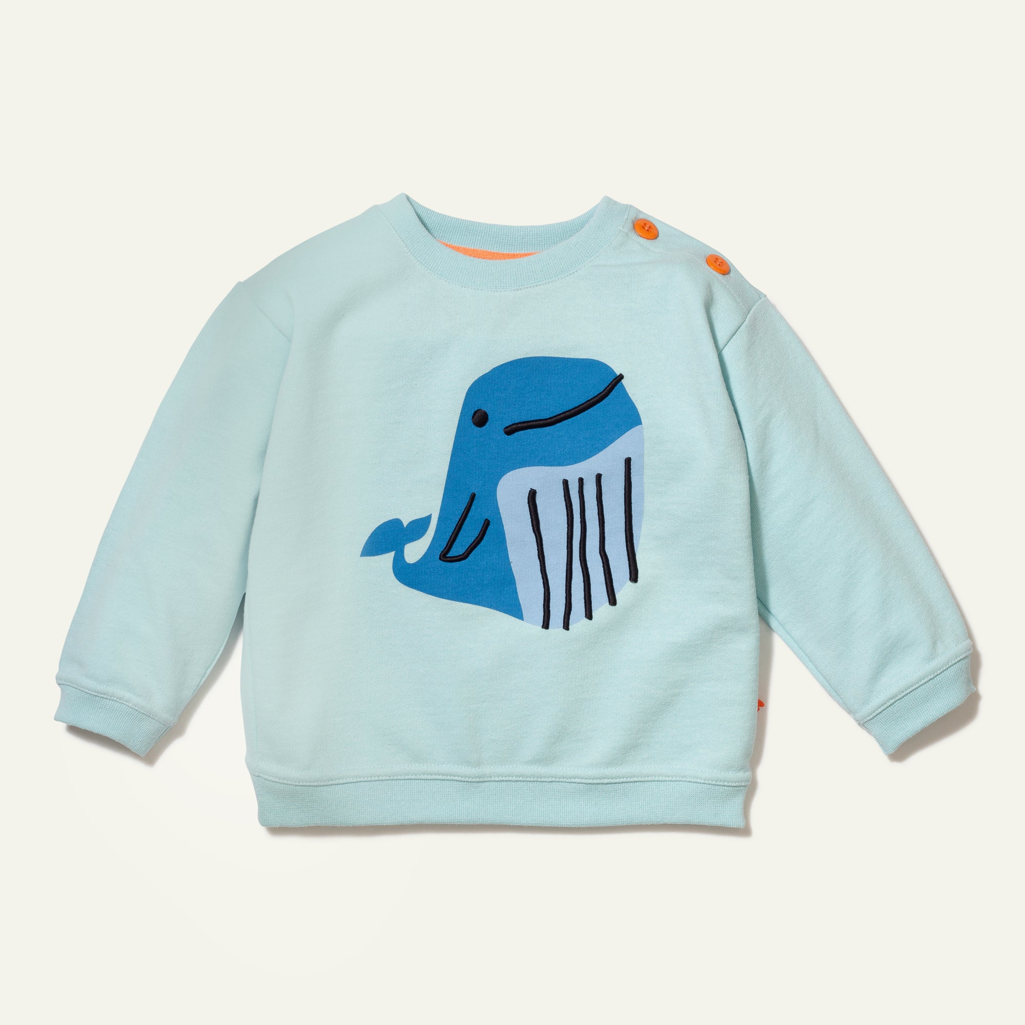 Recycled Cotton Whale Baby Sweatshirt