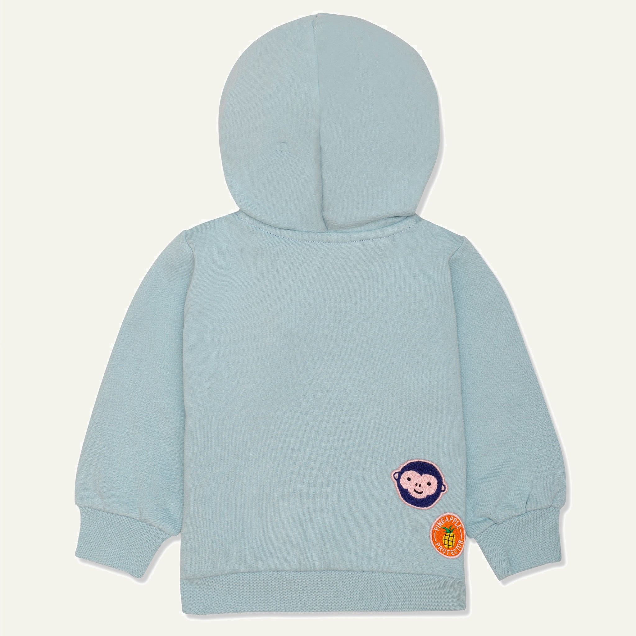 Recycled Cotton Patches Kid Zipper Hoodie