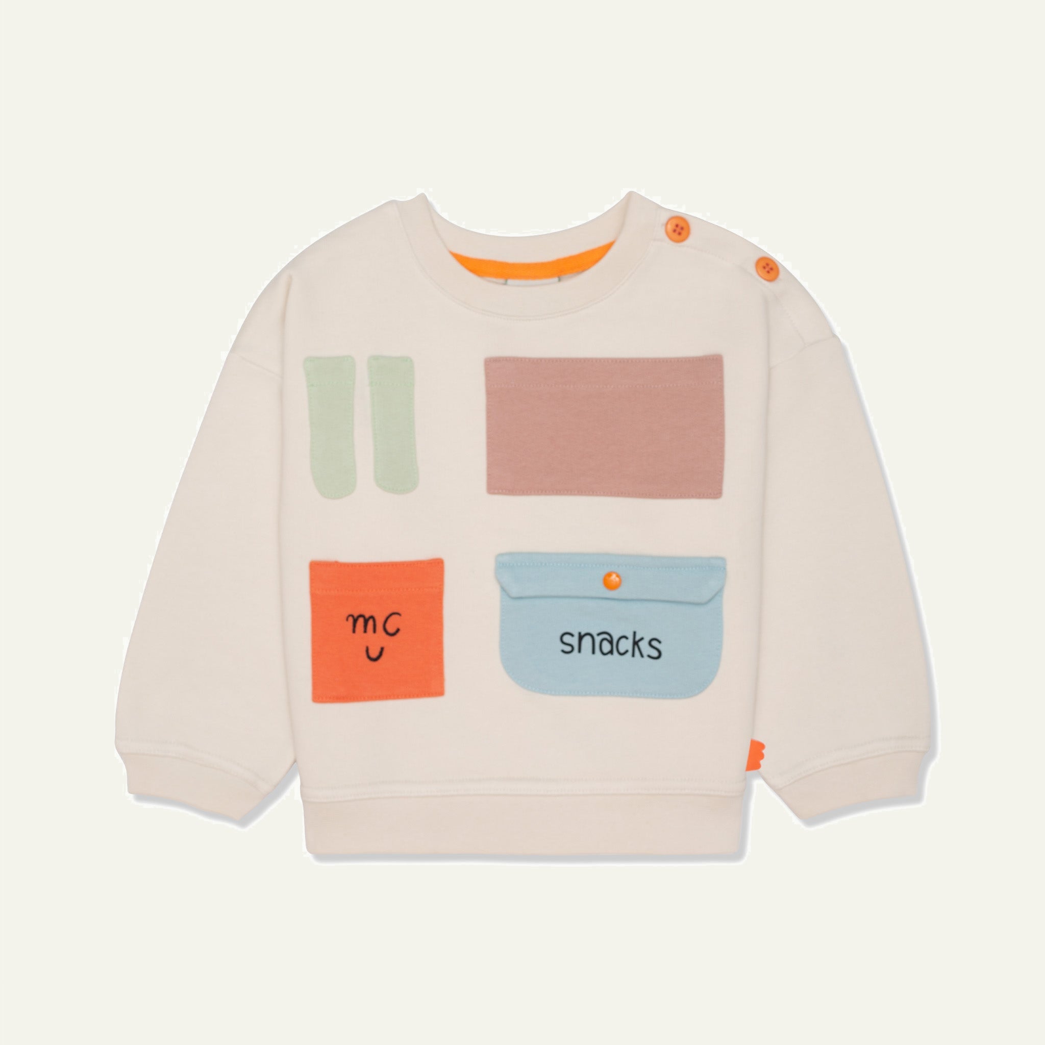 Recycled Cotton Pockets Kid Sweatshirt