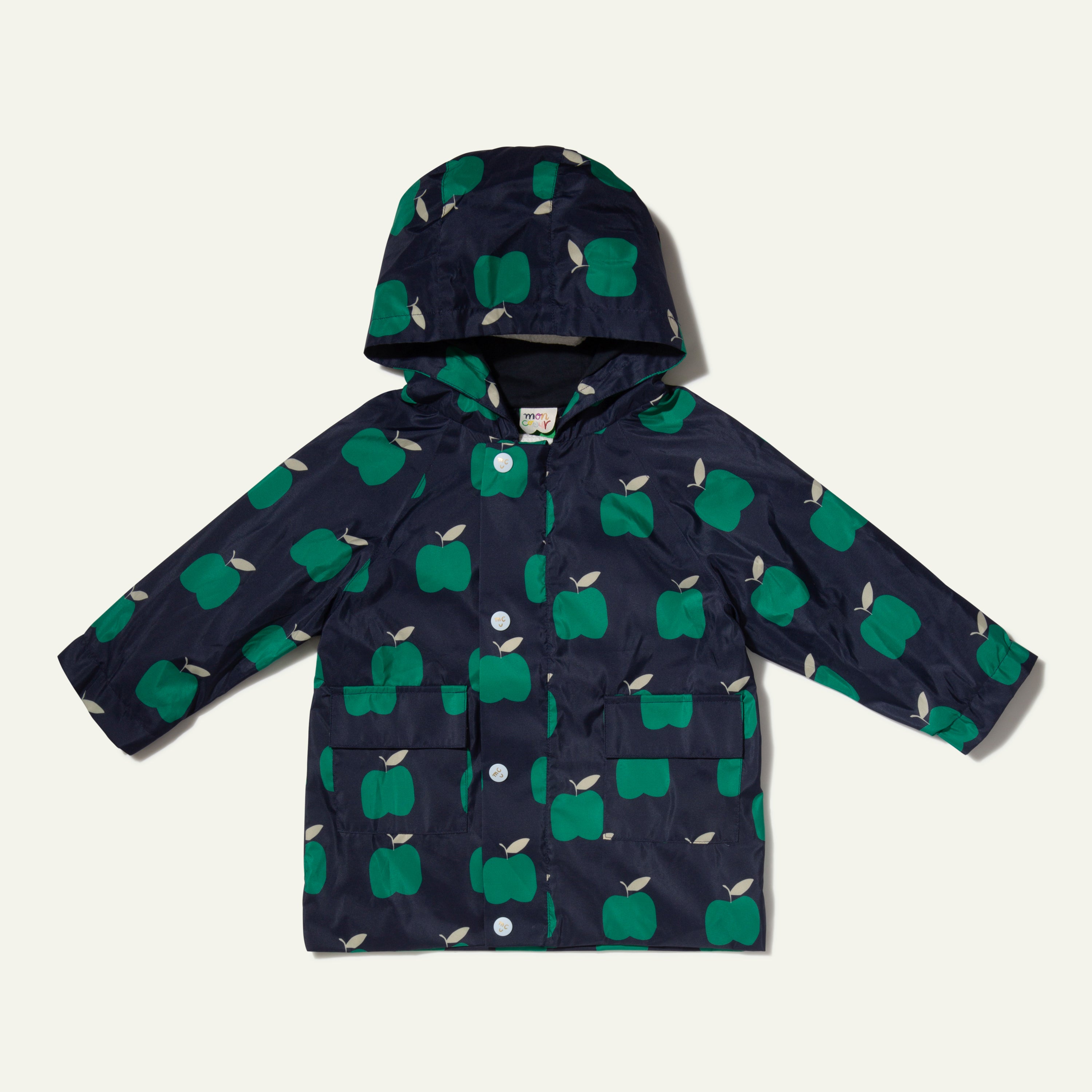 Recycled Fabric Apple Kid Raincoat