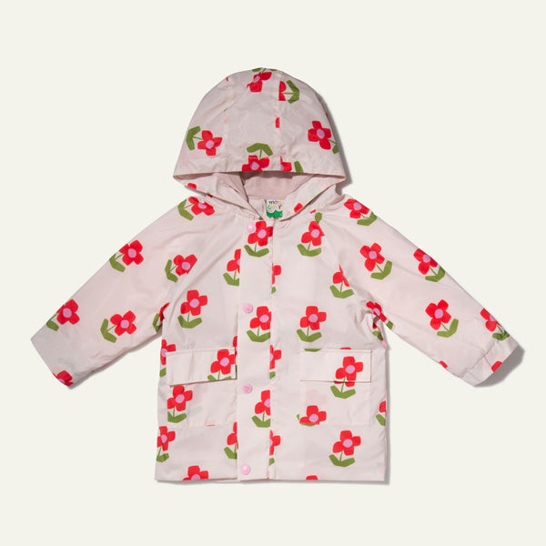 Recycled Fabric Flower Baby Raincoat