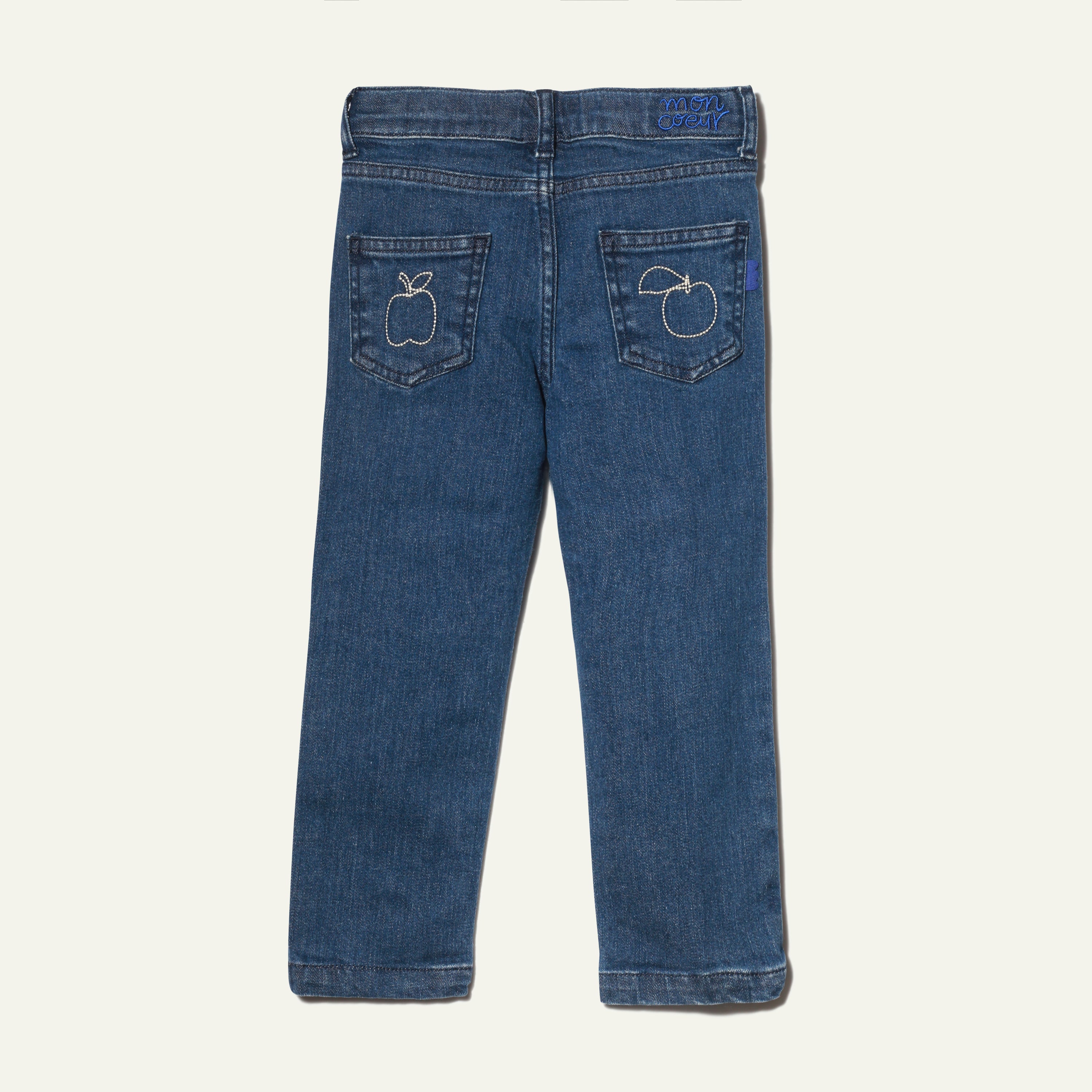 Recycled Denim Apple Patch Kid Pant