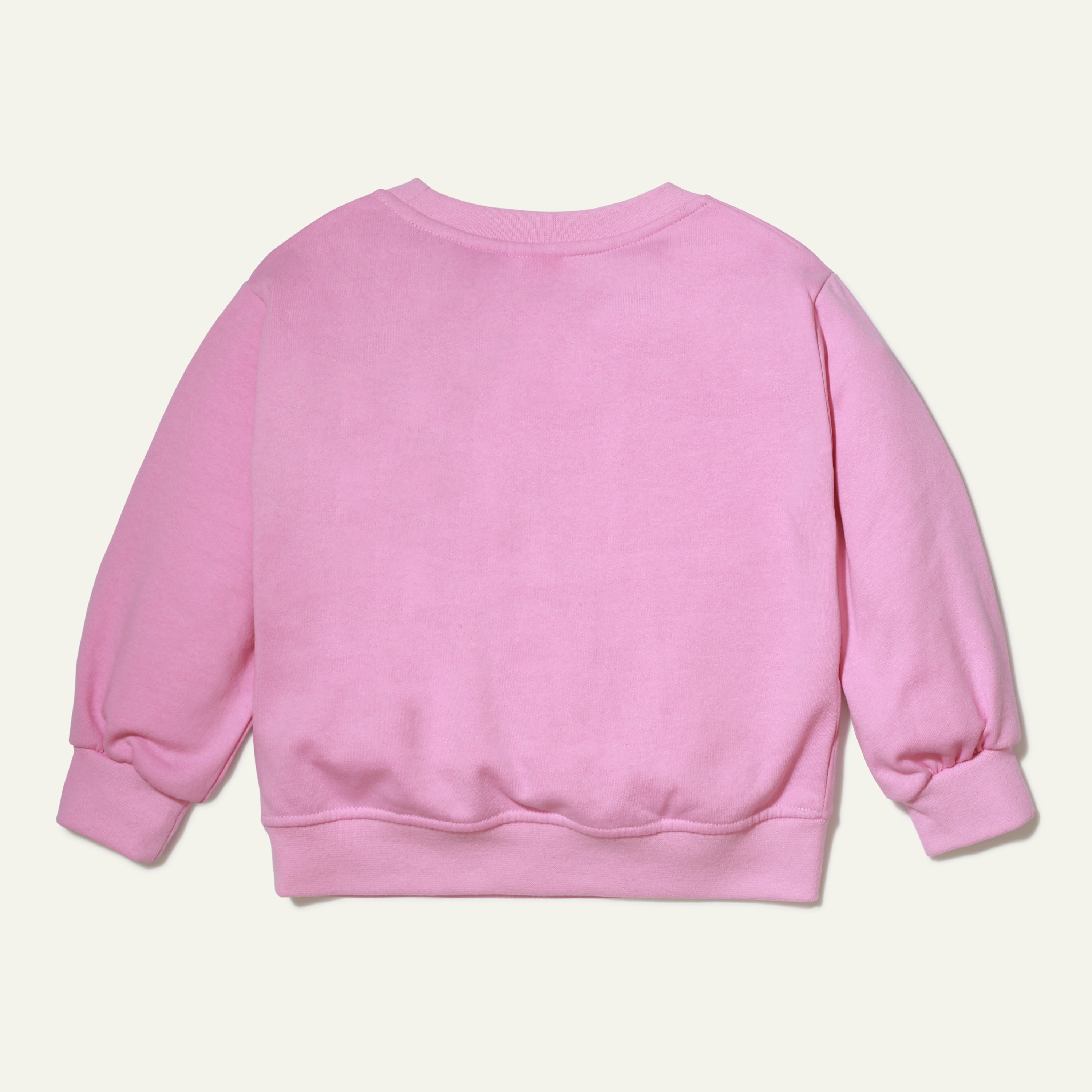 Recycled Cotton Pockets Kid Pink Sweatshirt