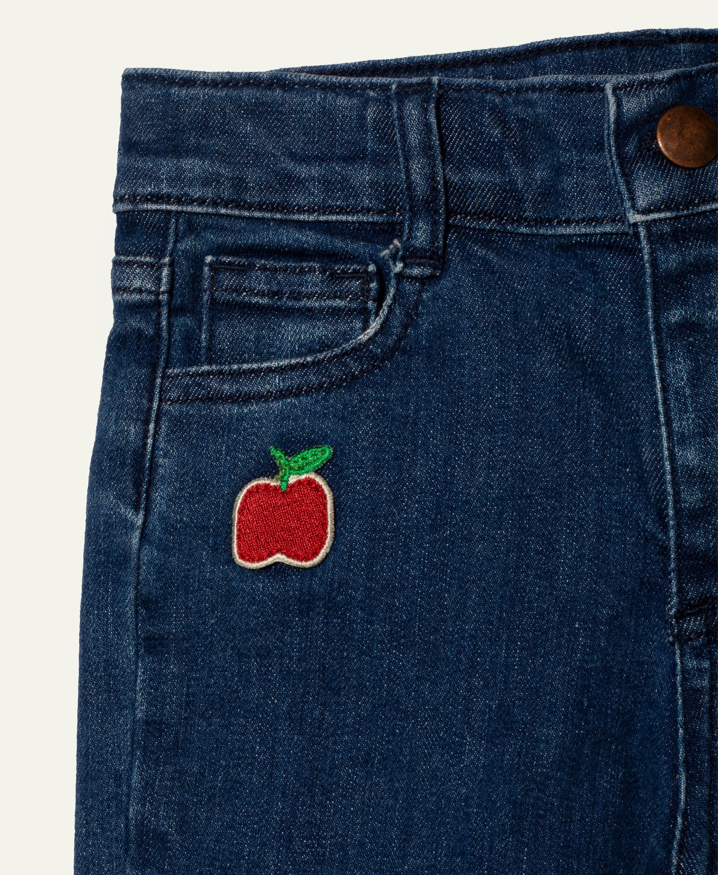 Recycled Denim Apple Patch Kid Pant