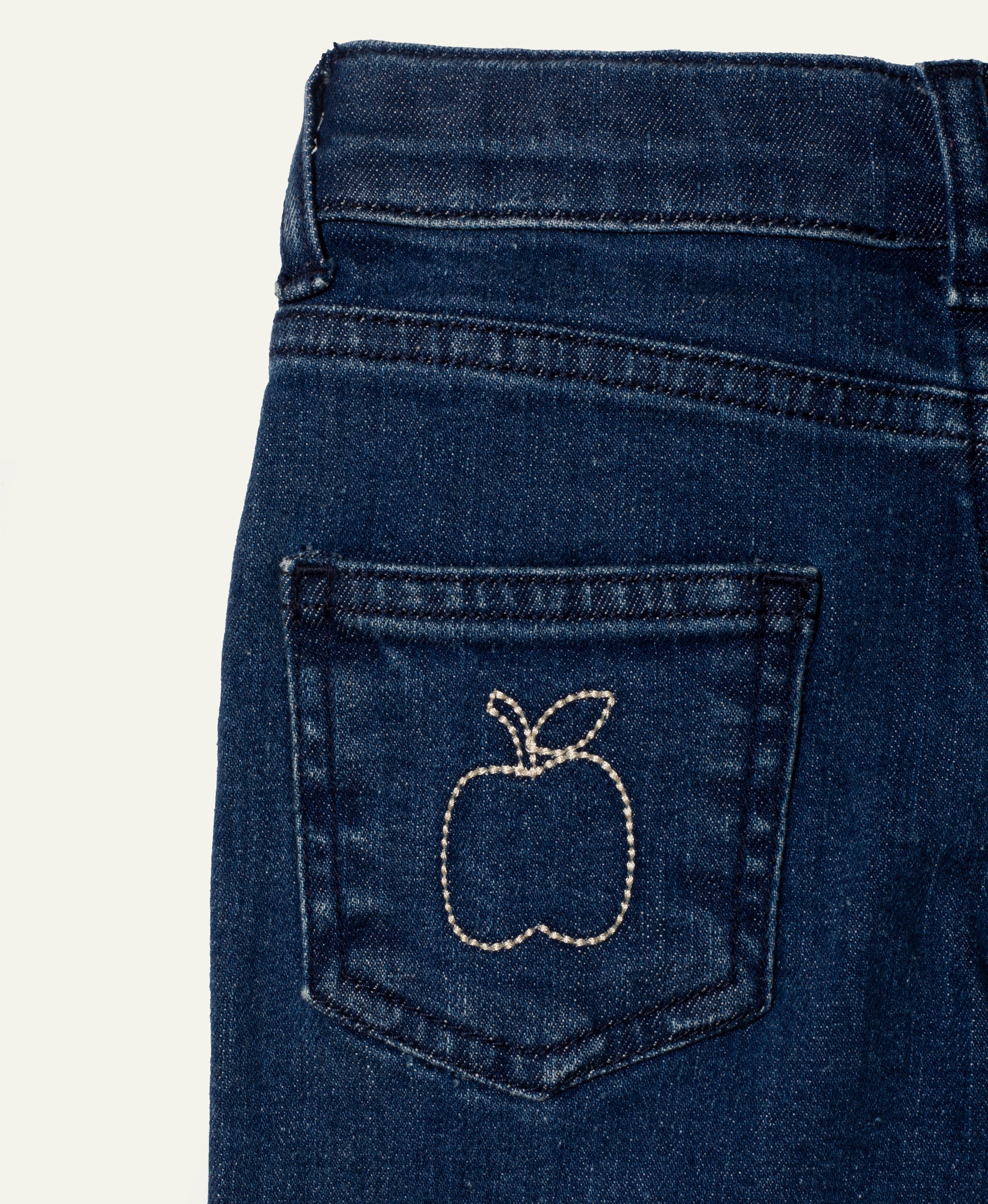 Recycled Denim Apple Patch Kid Pant