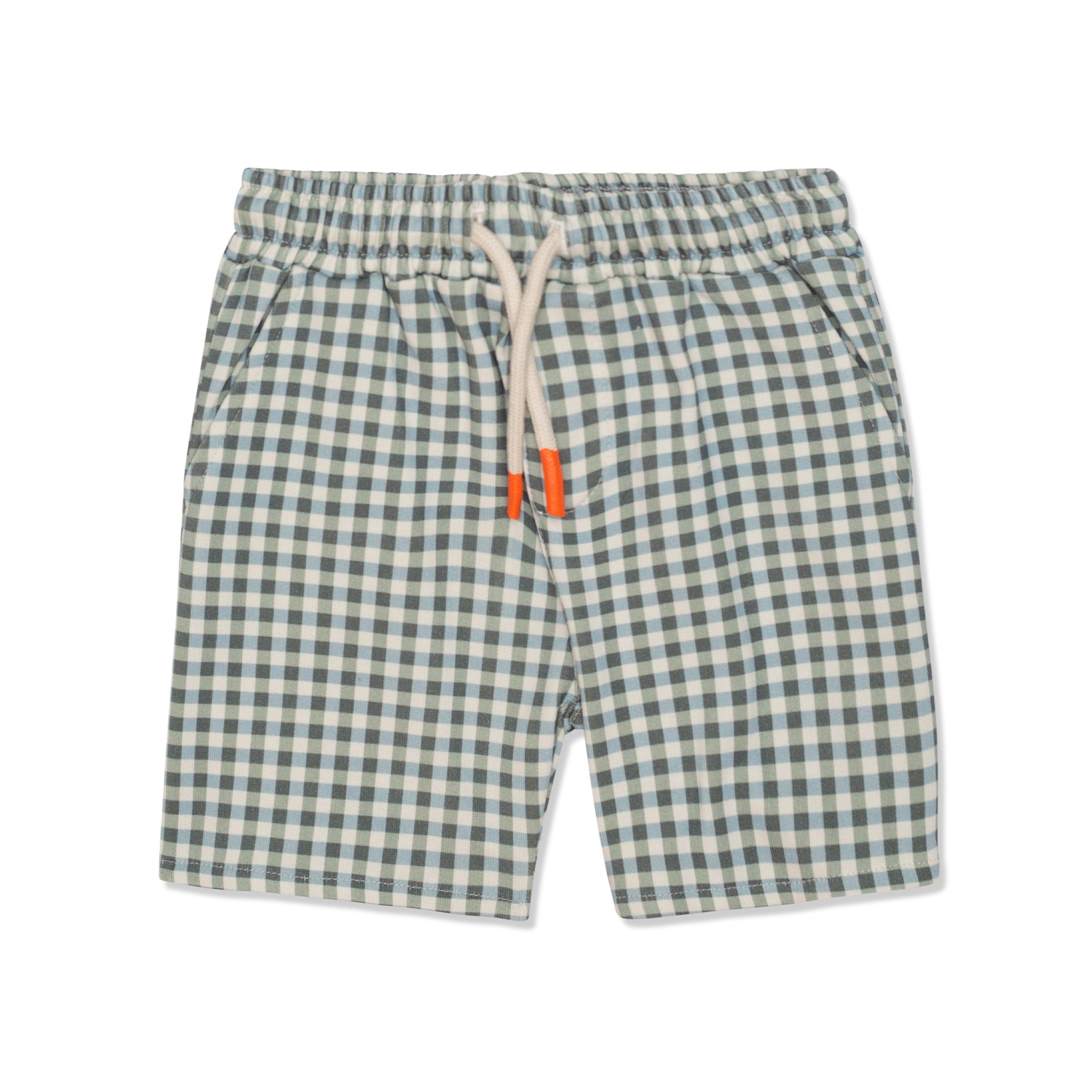 Recycled Cotton Gingham Kid Shorts