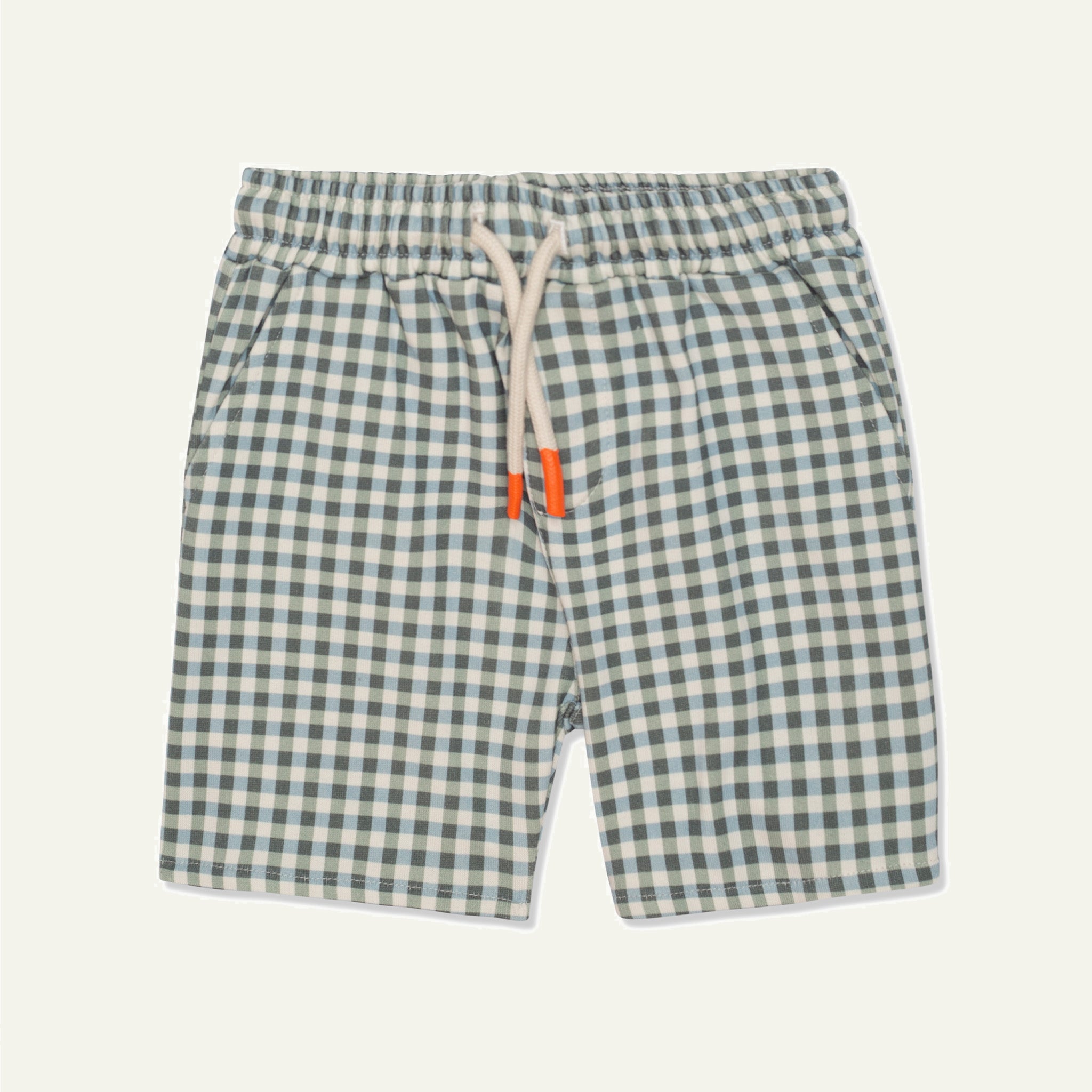 Recycled Cotton Gingham Kid Shorts