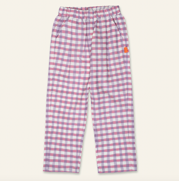 Linen Purple Gingham Pant