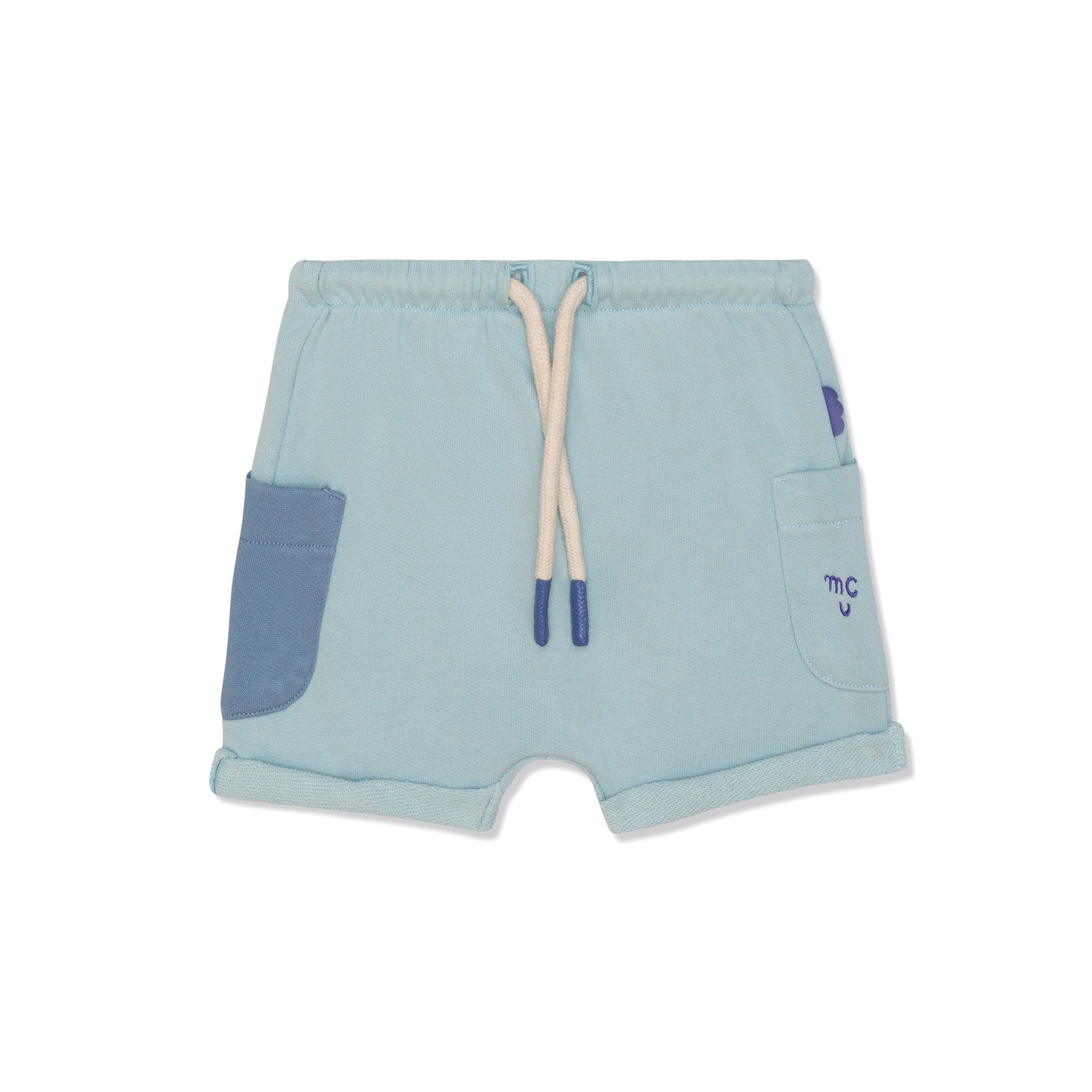 Aigner Kids monogram-pattern cotton track shorts - Blue