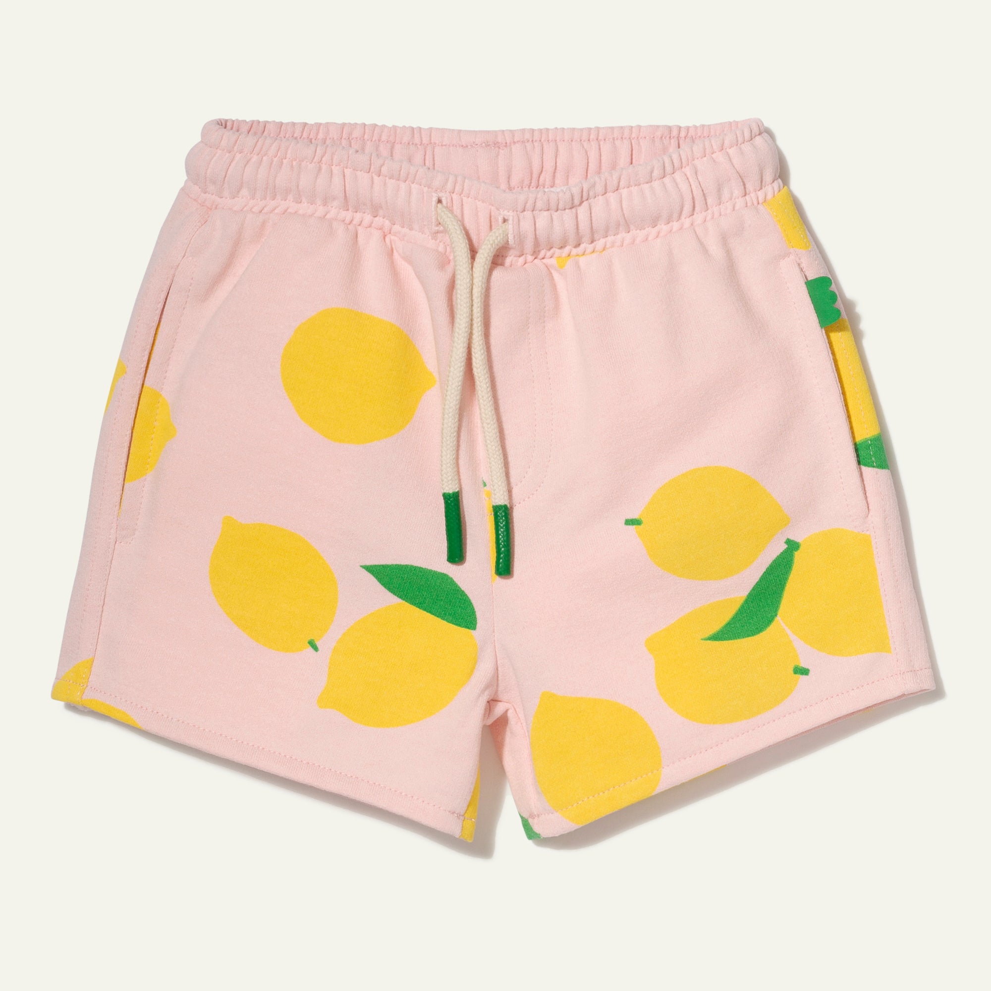 Recycled Cotton Lemon Cropped Kid Short