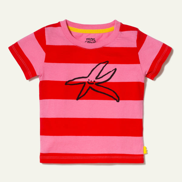 Recycled Cotton Stripe Starfish Baby T-Shirt
