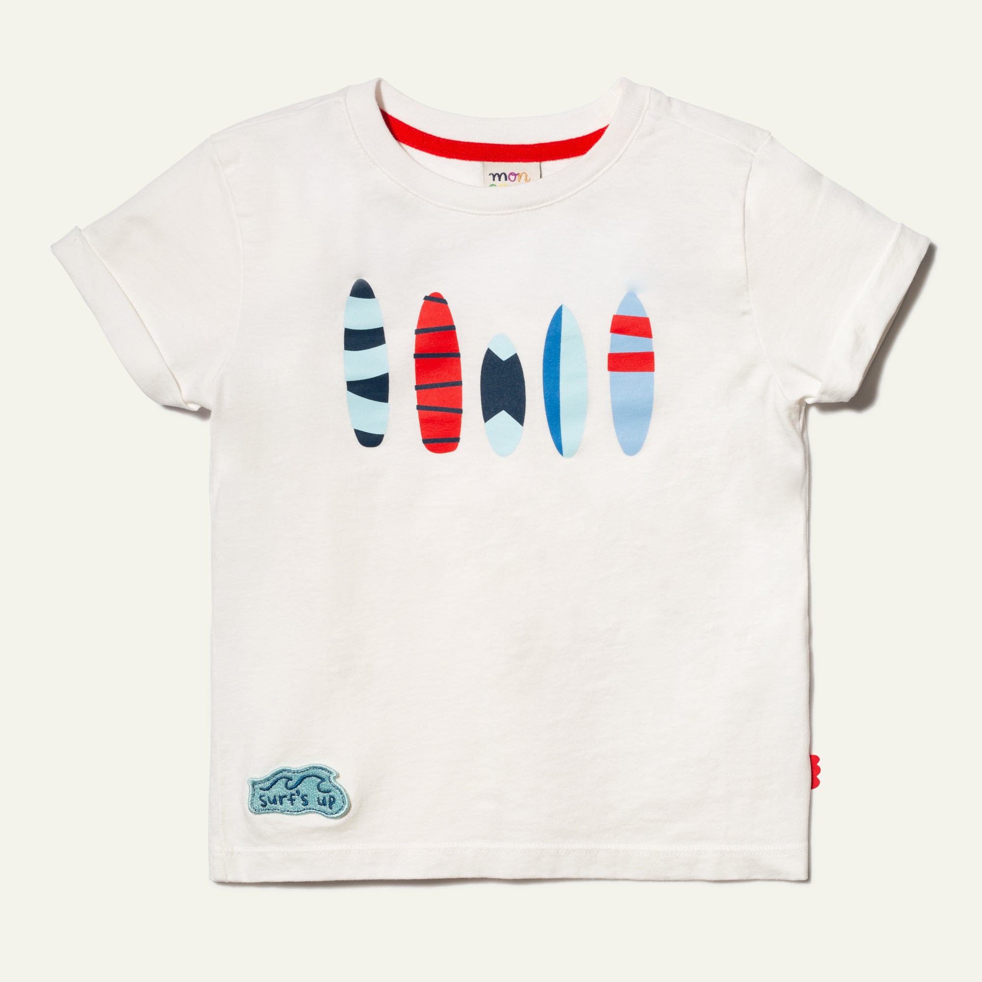 Recycled Cotton Blue Surfboard Kid T-Shirt