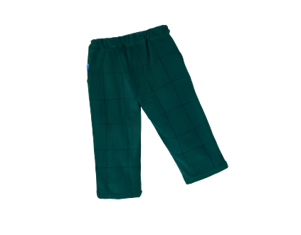 Green pants on a white background