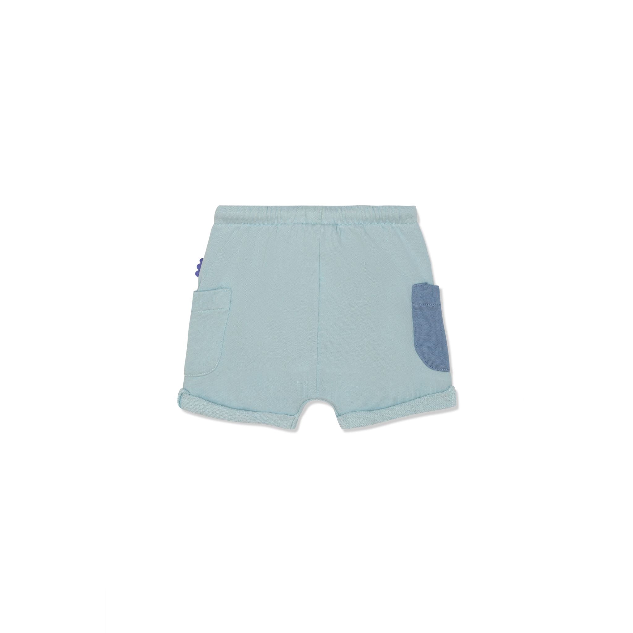 Recycled Cotton Sterling Blue Baby Shorts