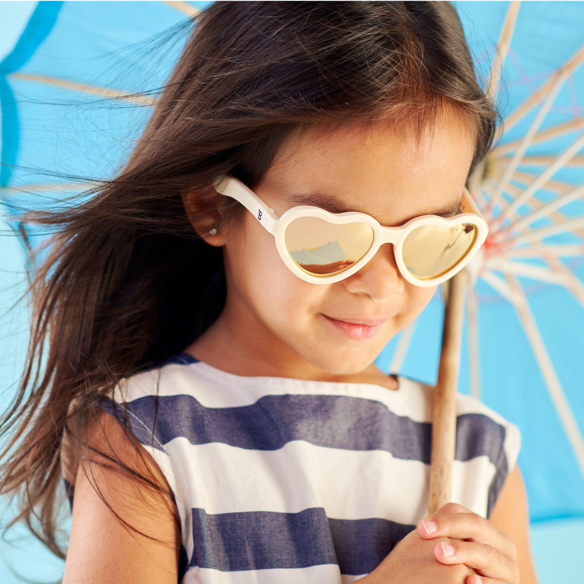 Sweet Cream Heart | Polarized Rose Gold Mirrored Lenses