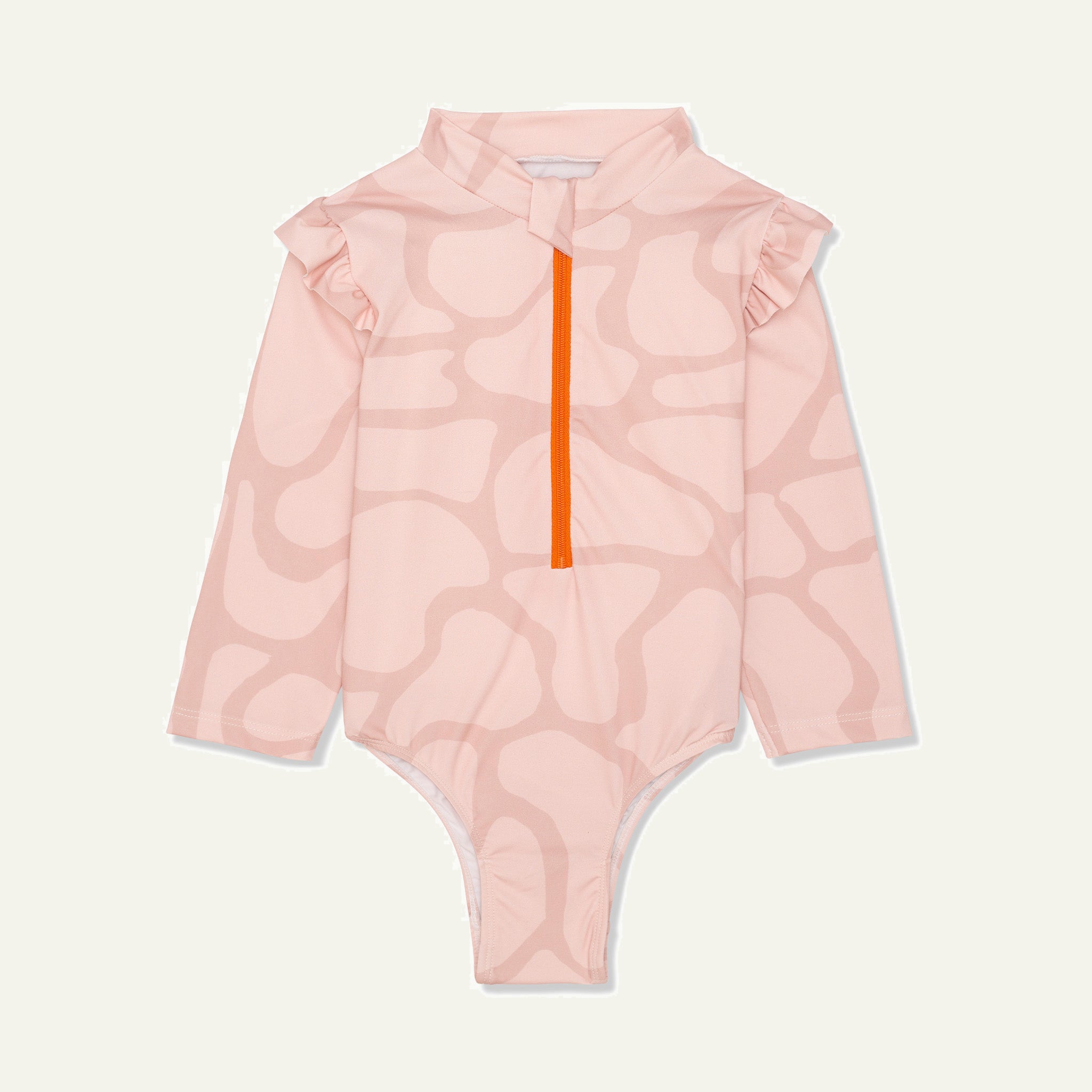 Recycled Polyester Spotted Giraffe Zipped Baby Rashguard