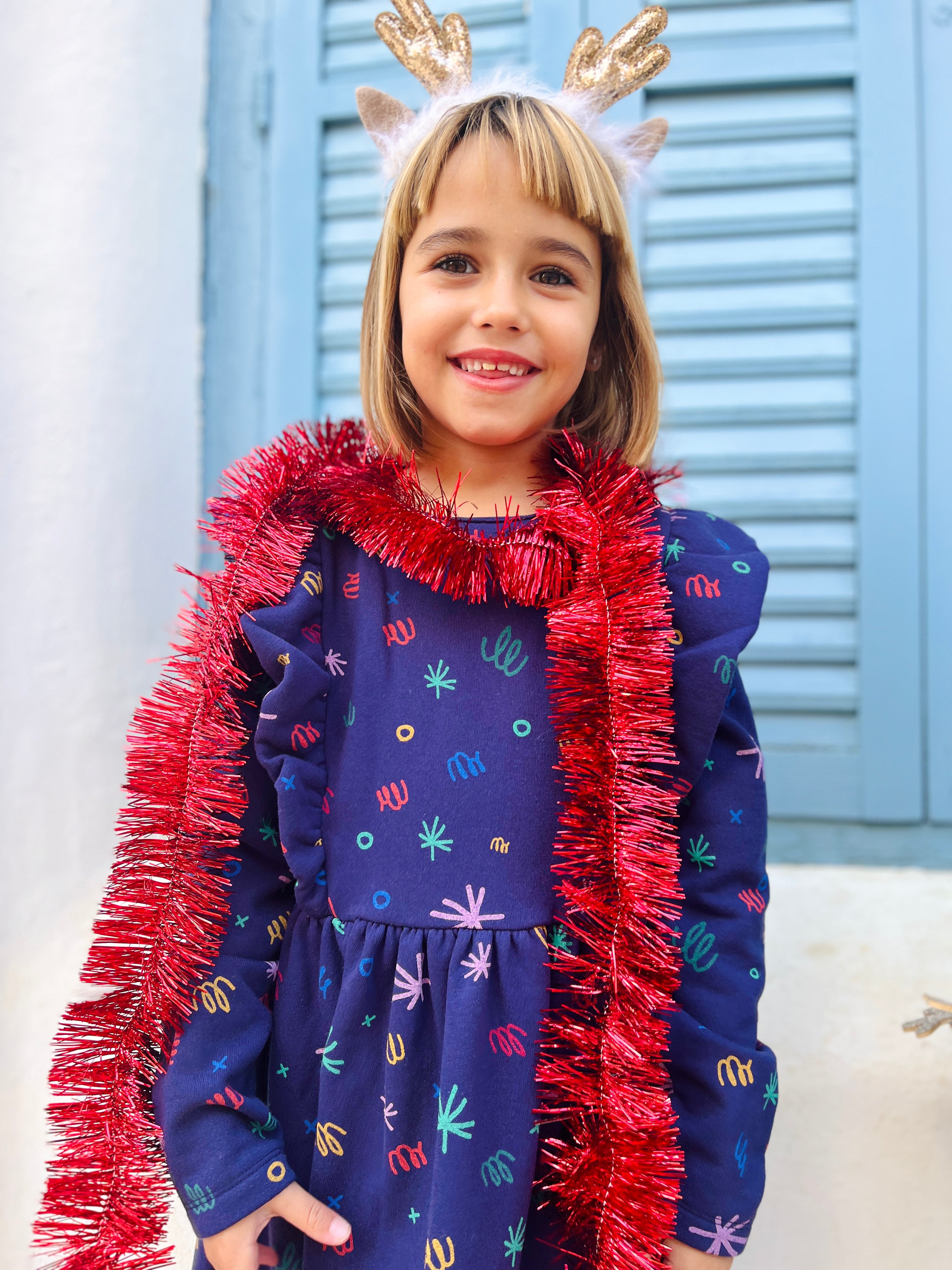 Recycled Cotton Confetti Kid Ruffle Dress