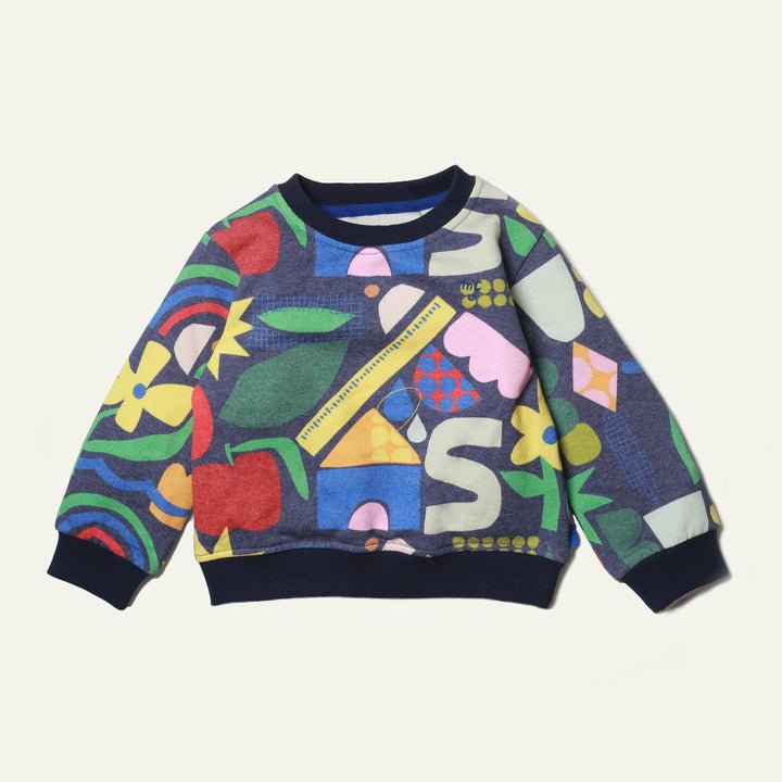 Recycled Cotton Pattern Kid Sweatshirt